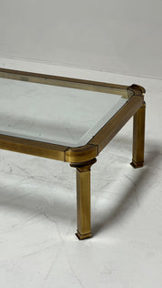 1970s Mid Century Brass Coffee Table