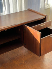 1960s Mid-Century Walnut Wood Credenza