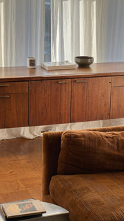 1960s Mid-Century Walnut Wood Credenza