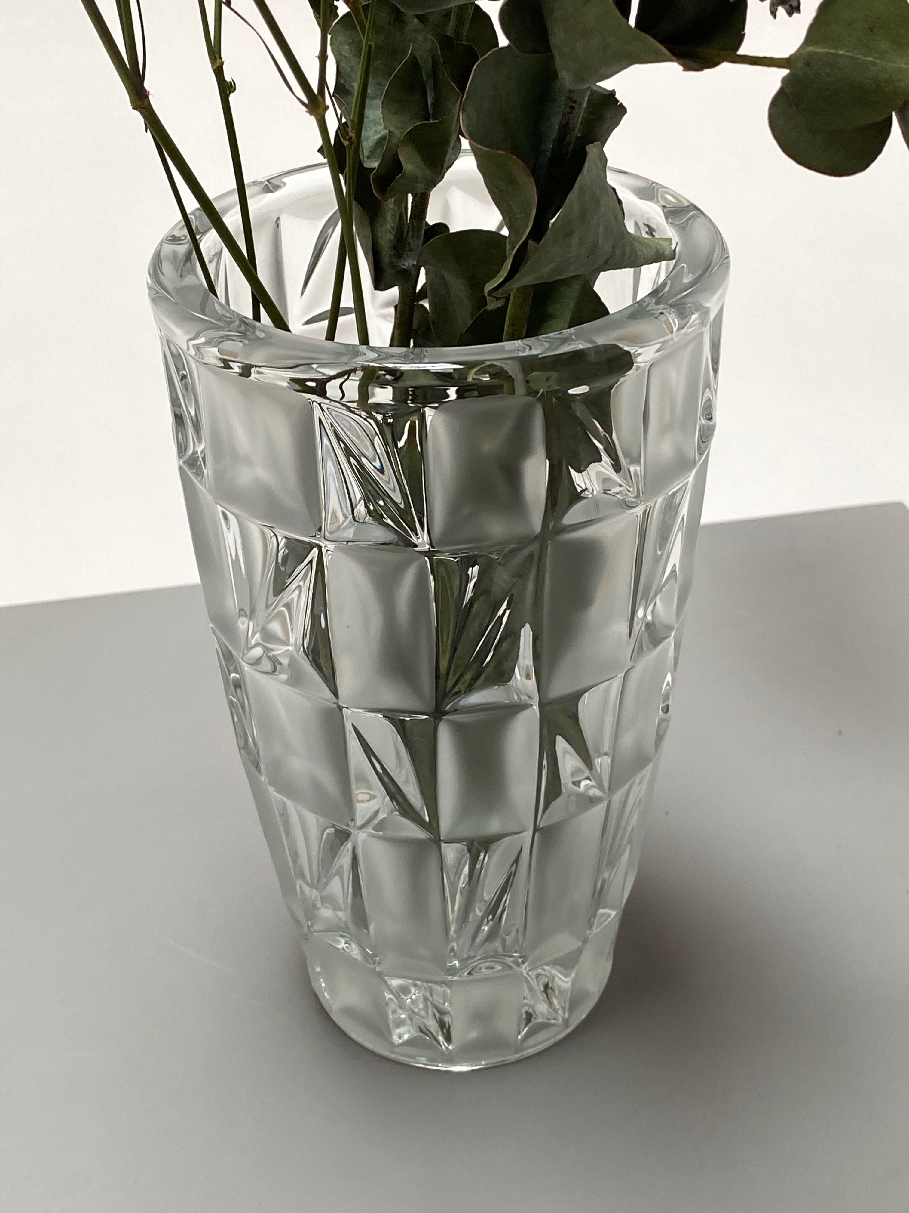 Glass Checkered Vase