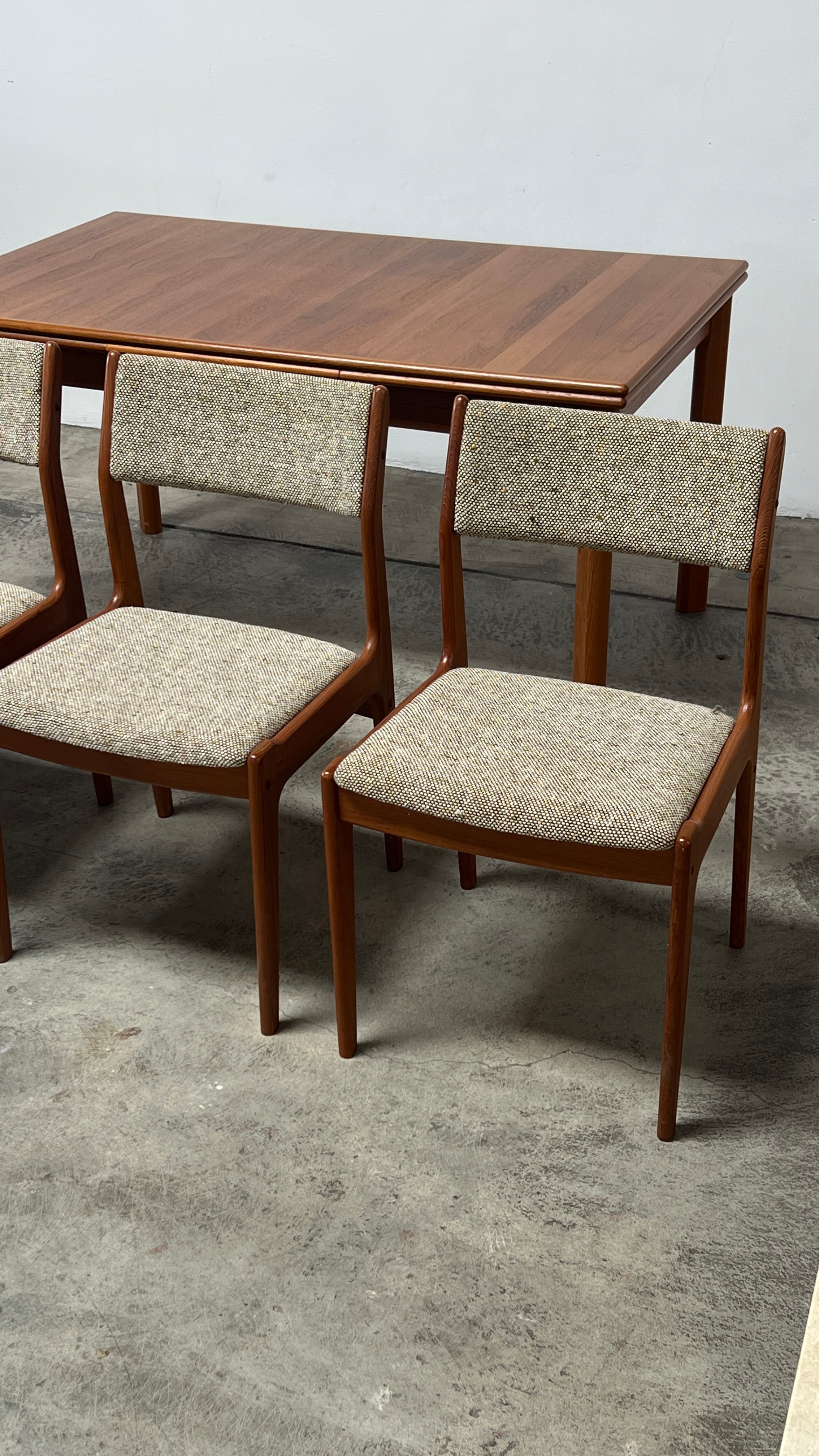 1960s Mid Century Scandinavia Woodworks Co. Teak Dining Chairs