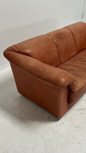 1970s Italian Leather Sofa by Natuzzi