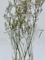 Handblown Glass Vase with White Detail