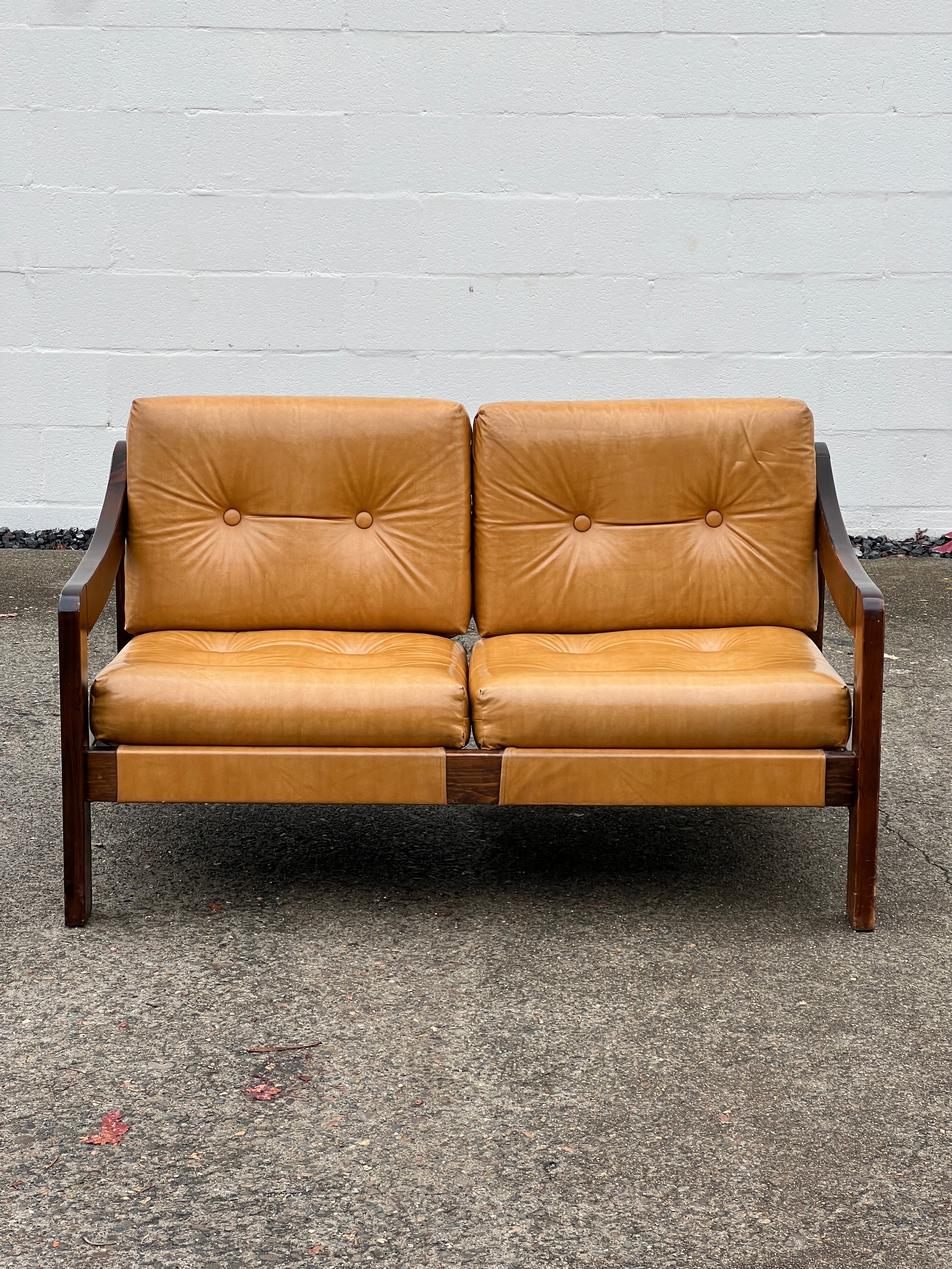 1970s Mid Century Loveseat by Decorion Fun Furnishings