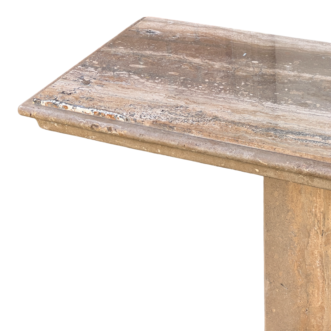 Travertine Console Table