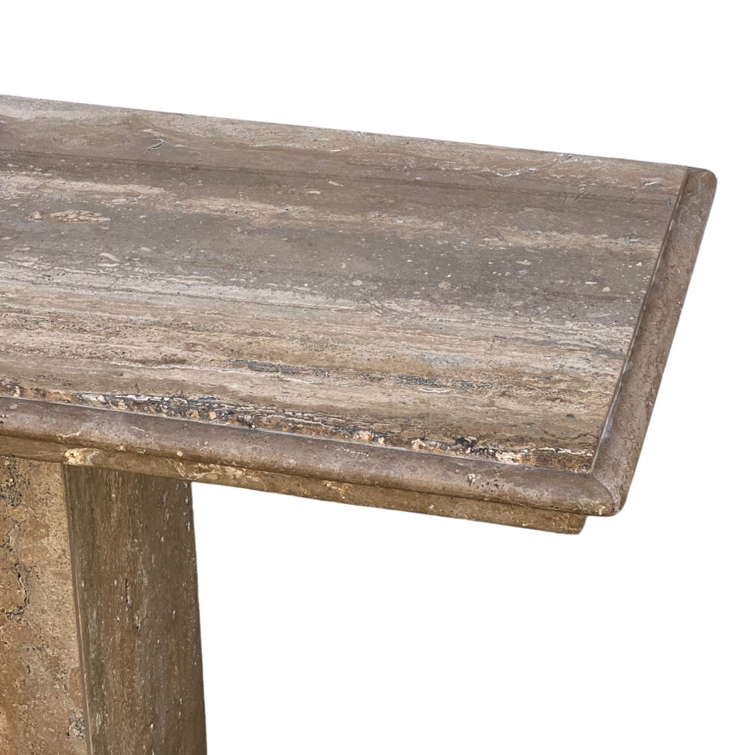 Travertine Console Table