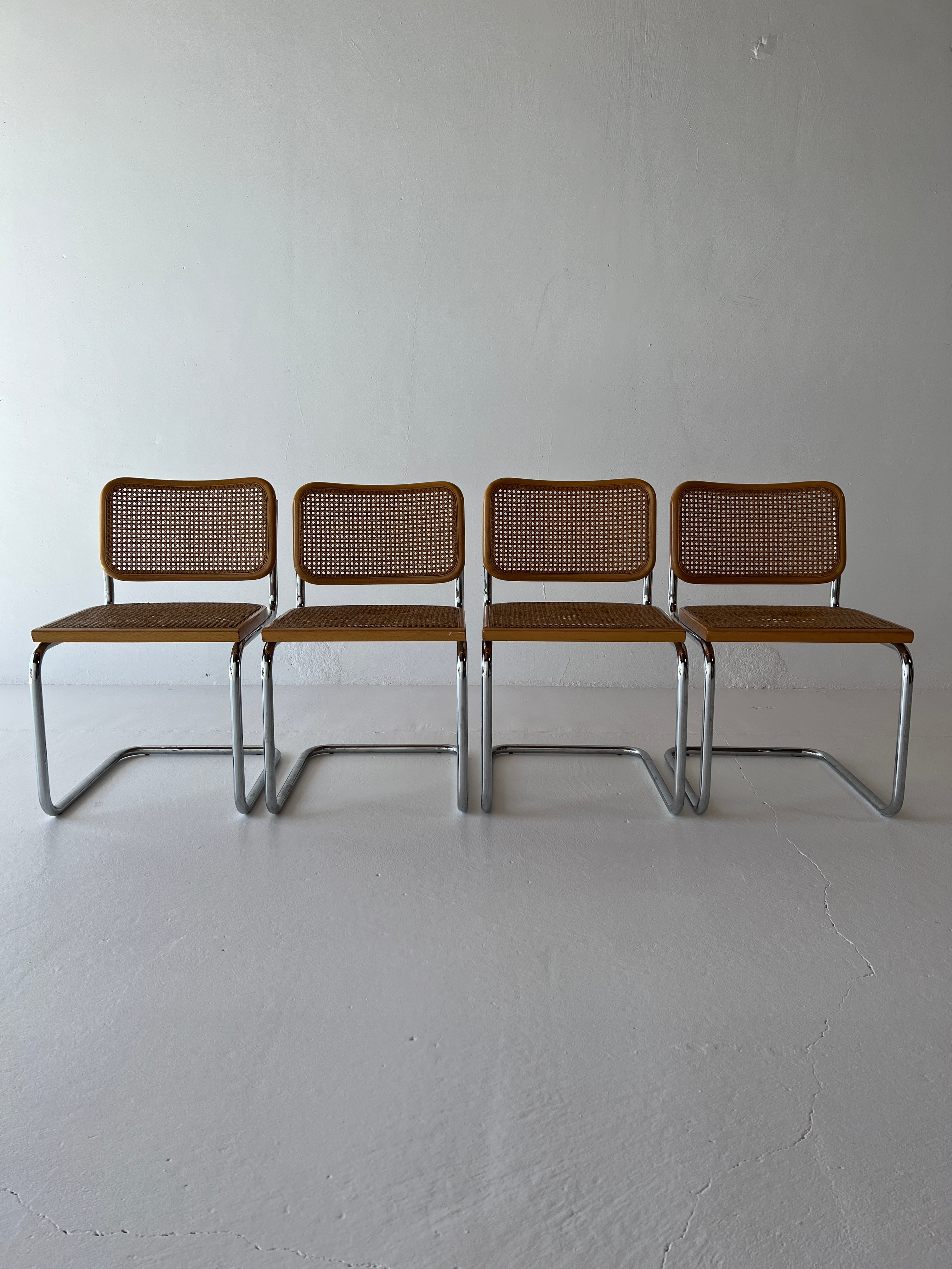 1970s Italian Cesca Chairs by Marcel Breuer for Cidue, Italy