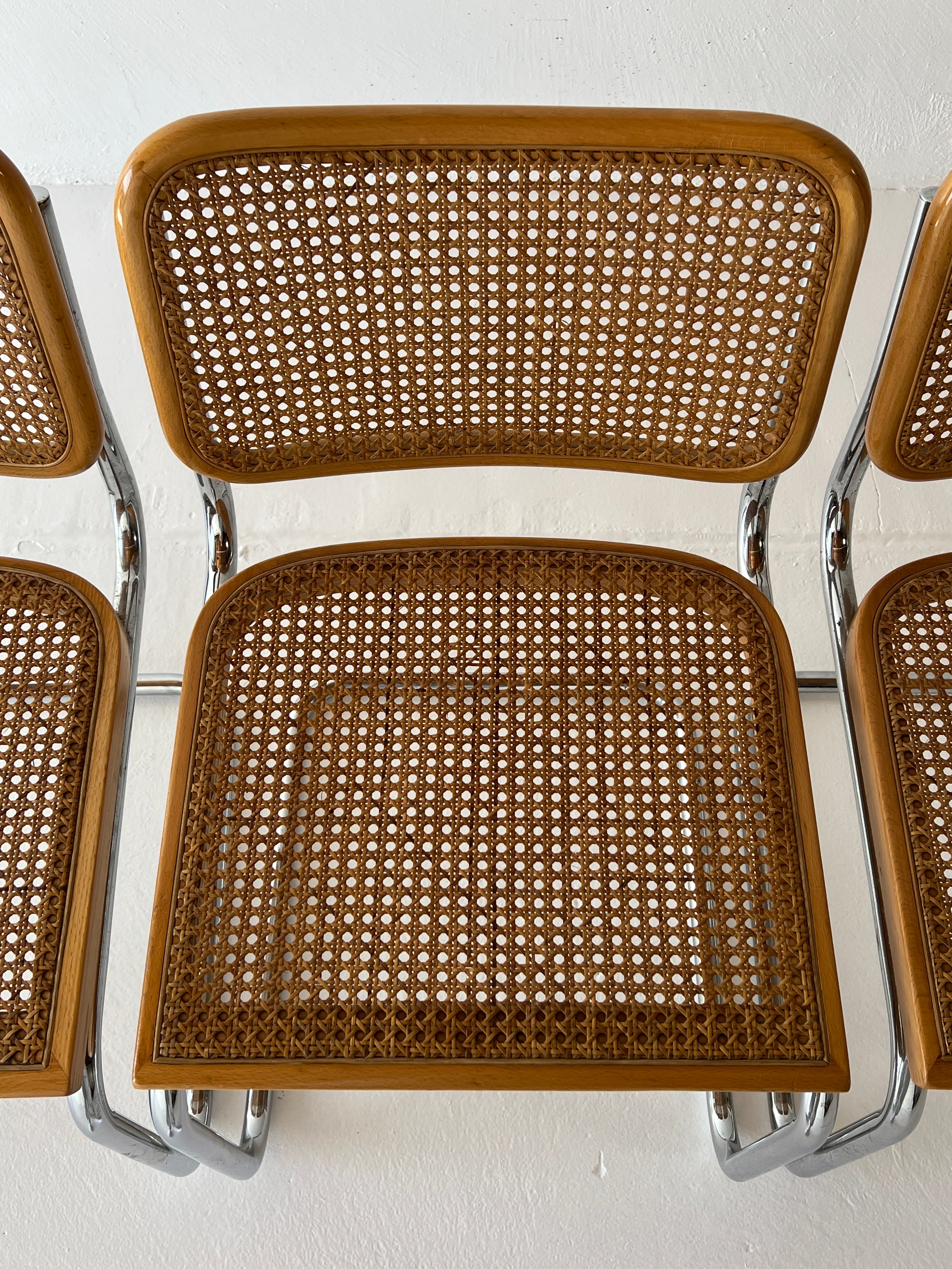 1970s Italian Cesca Chairs by Marcel Breuer for Cidue, Italy