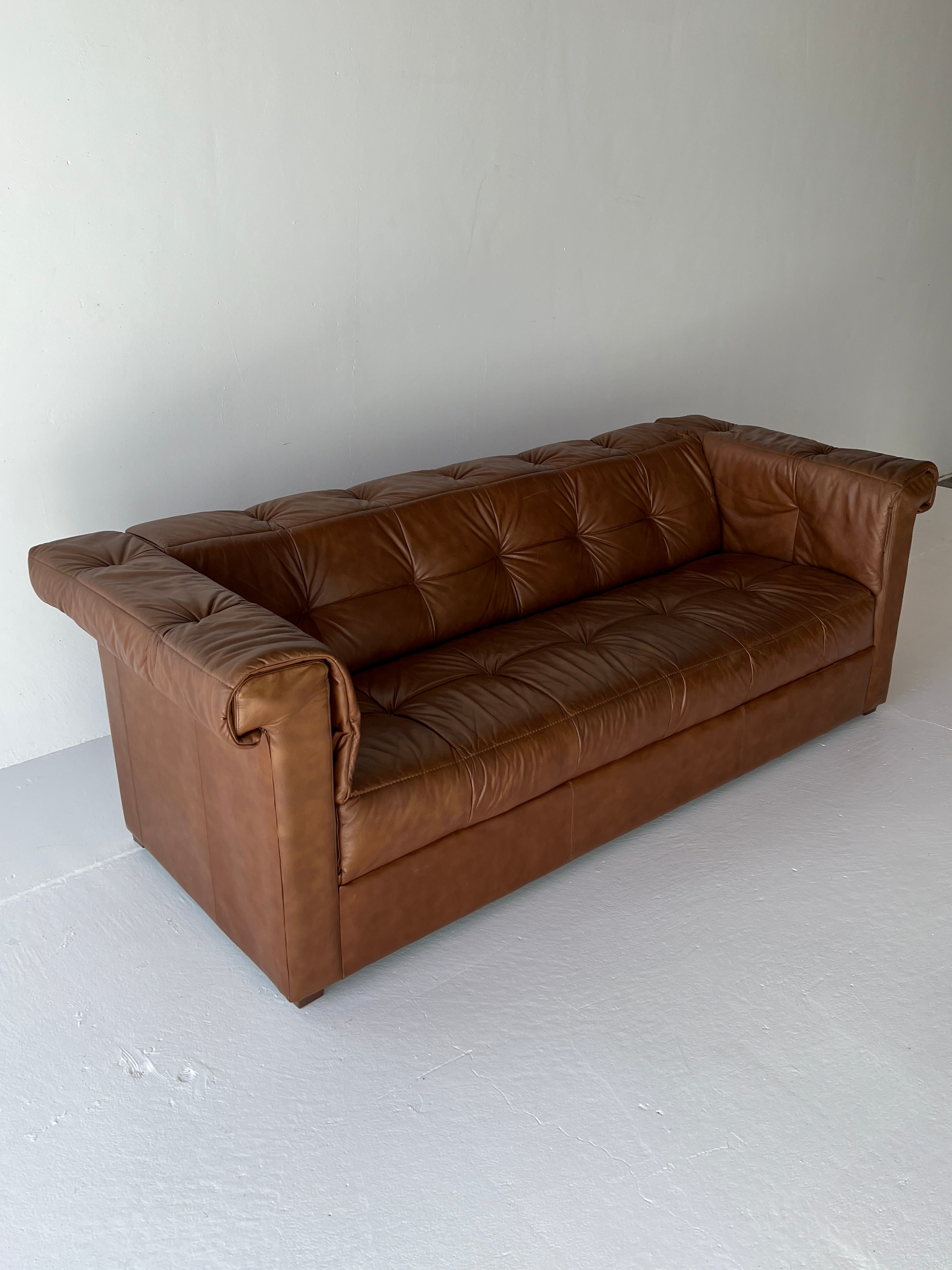 Cognac Leather Sofa