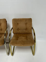 1970s Brass Sling Chairs