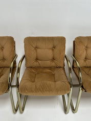 1970s Brass Sling Chairs