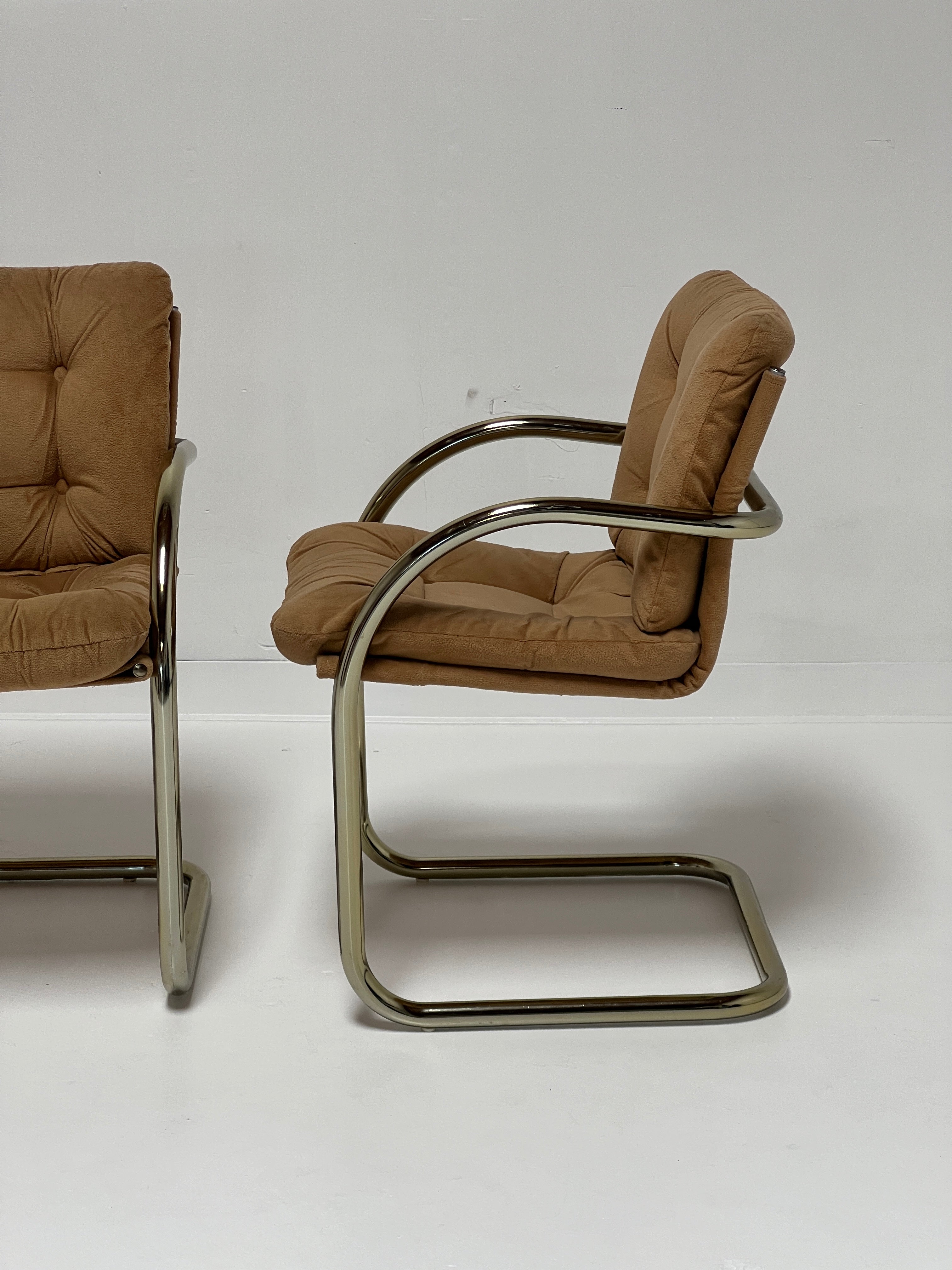 1970s Brass Sling Chairs