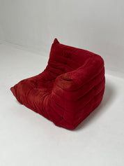 Red Togo Style Corner Seat