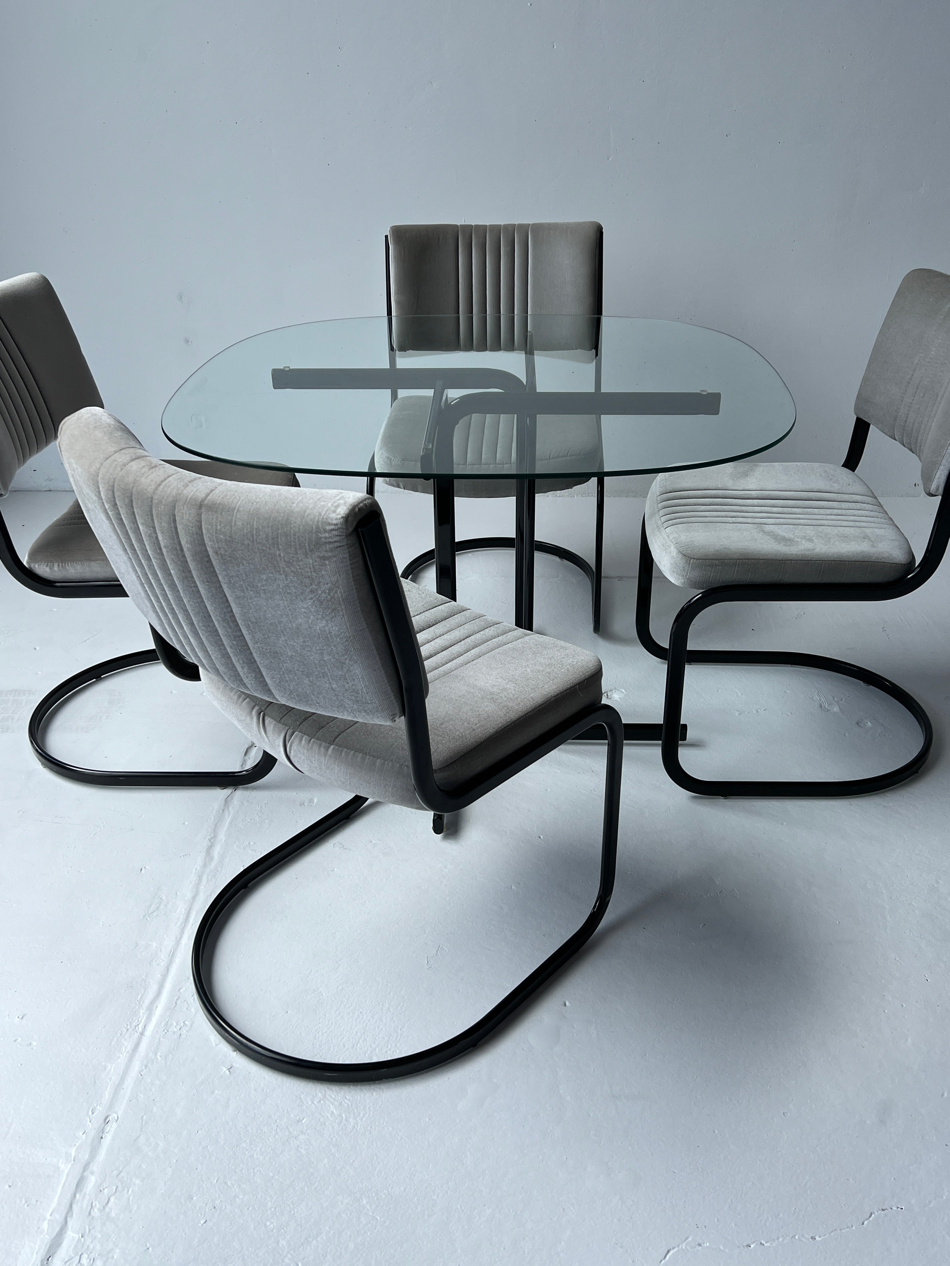 Black Cantilever Dining Chairs