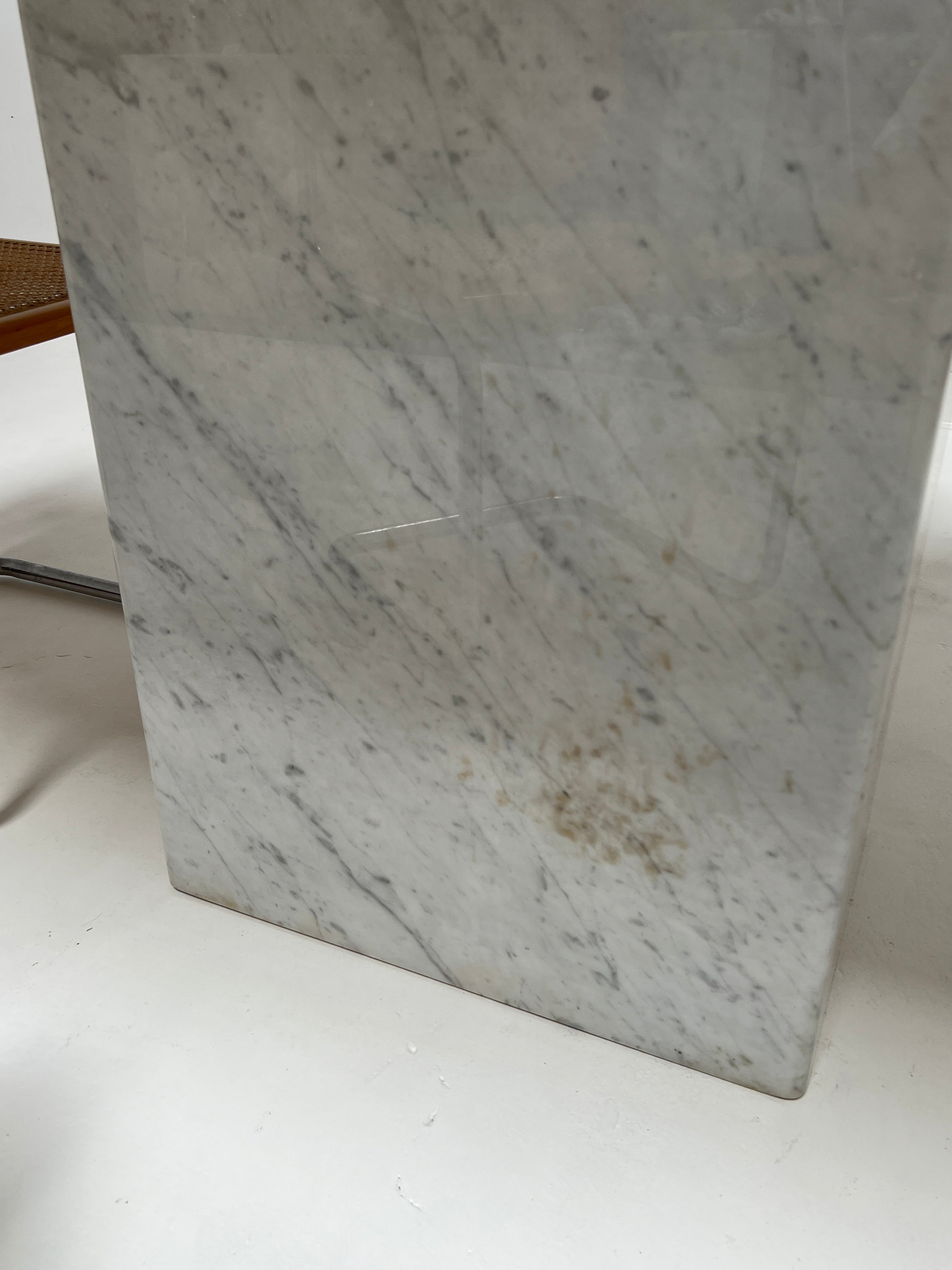 1970s Italian Carrara Marble Dining Table