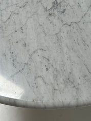 1970s Italian Carrara Marble Dining Table