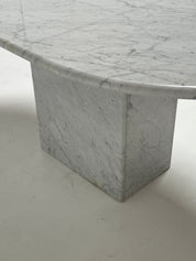 1970s Italian Carrara Marble Dining Table