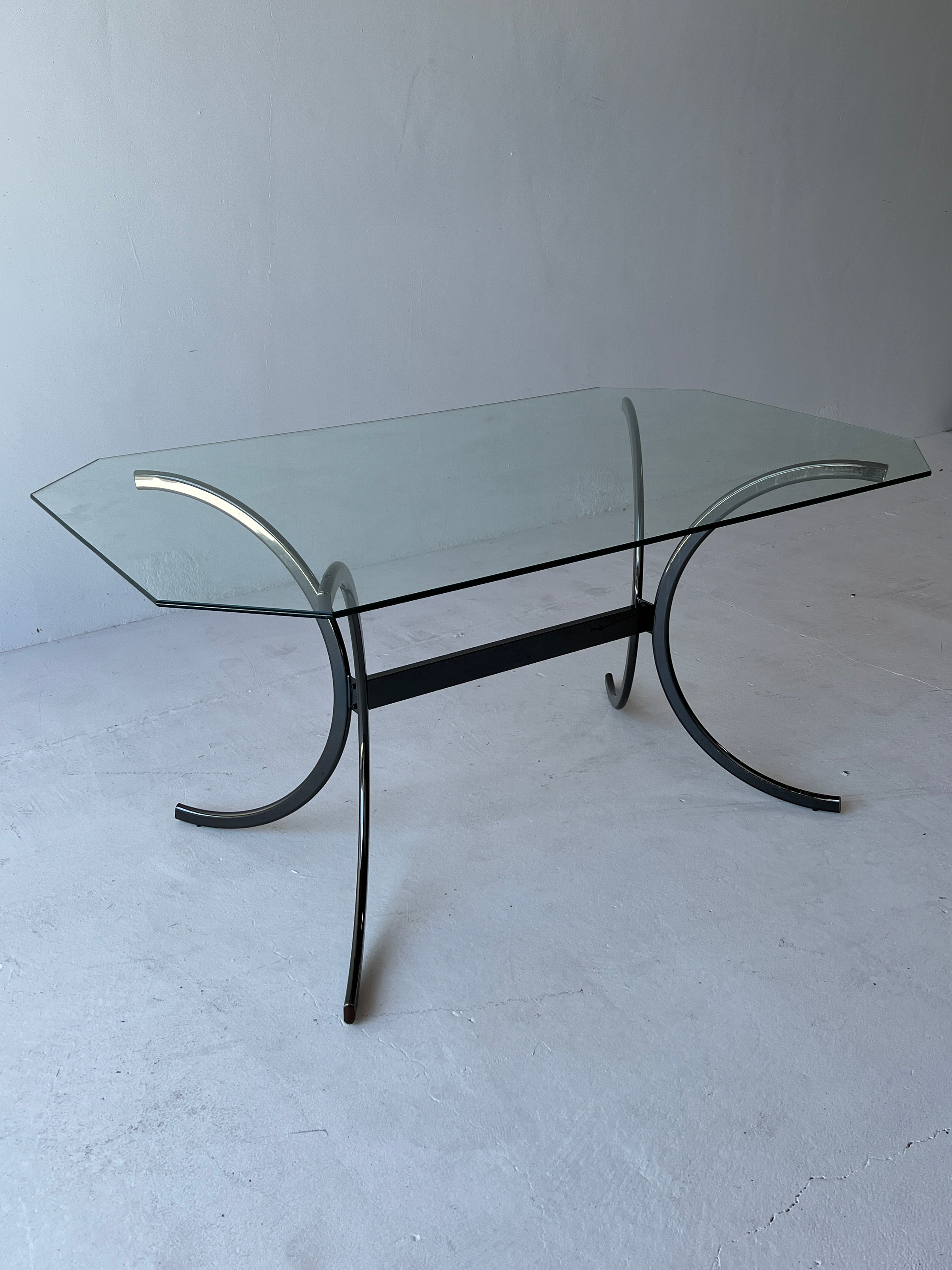 Italian Black Dining Table, 1970s