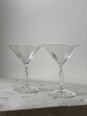 Twisty Martini Glasses