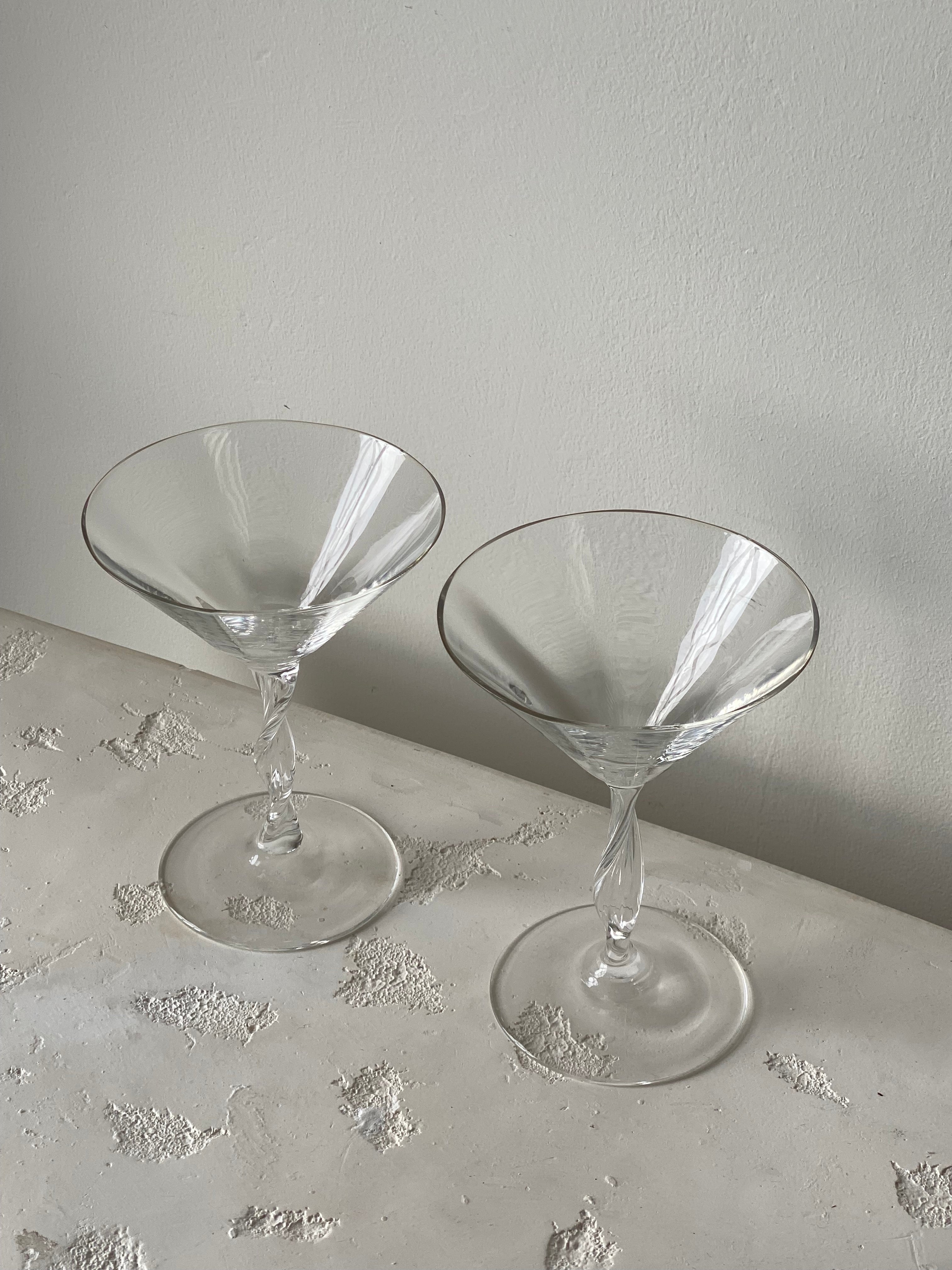 Twisty Martini Glasses