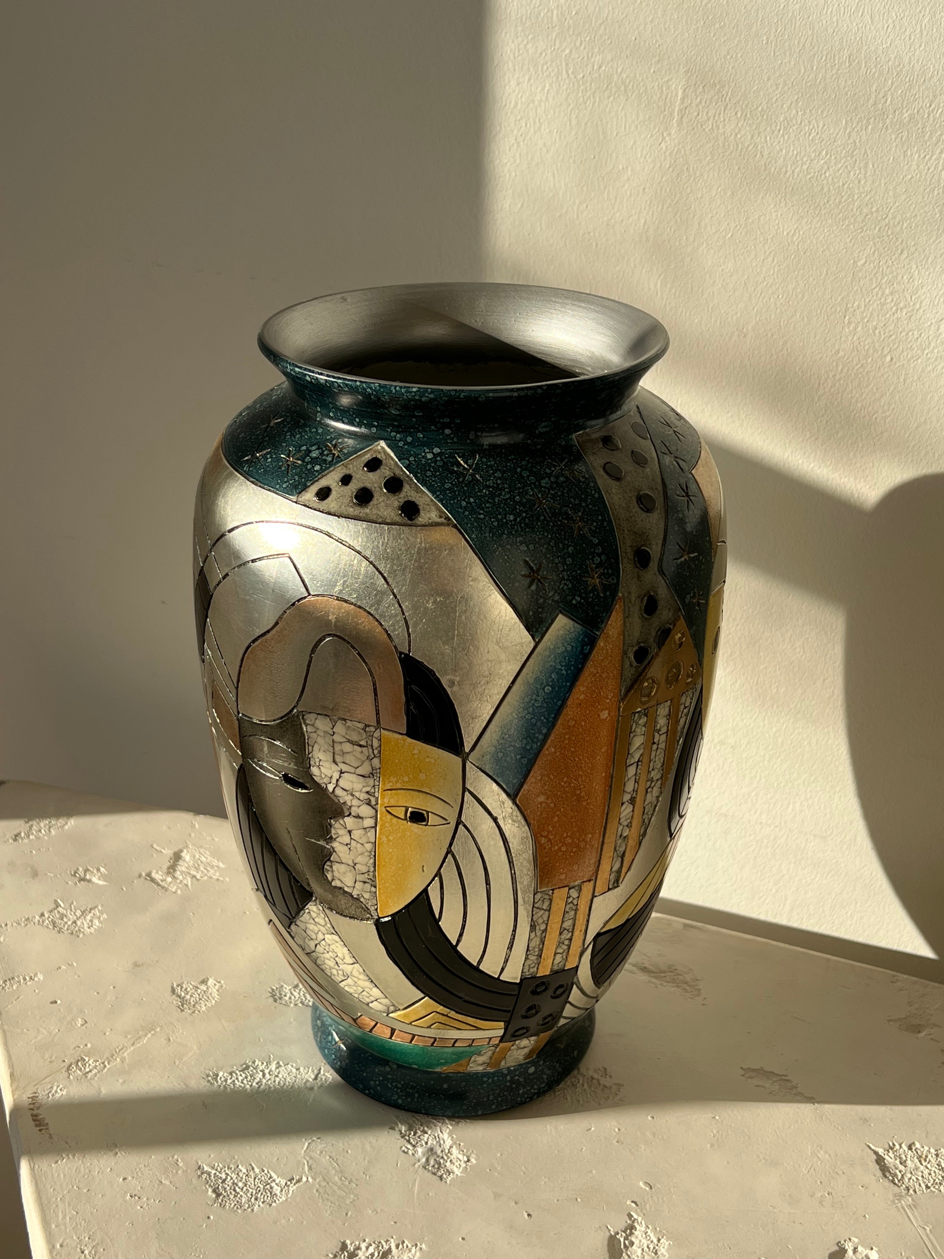 Ceramic Picasso Style Vase