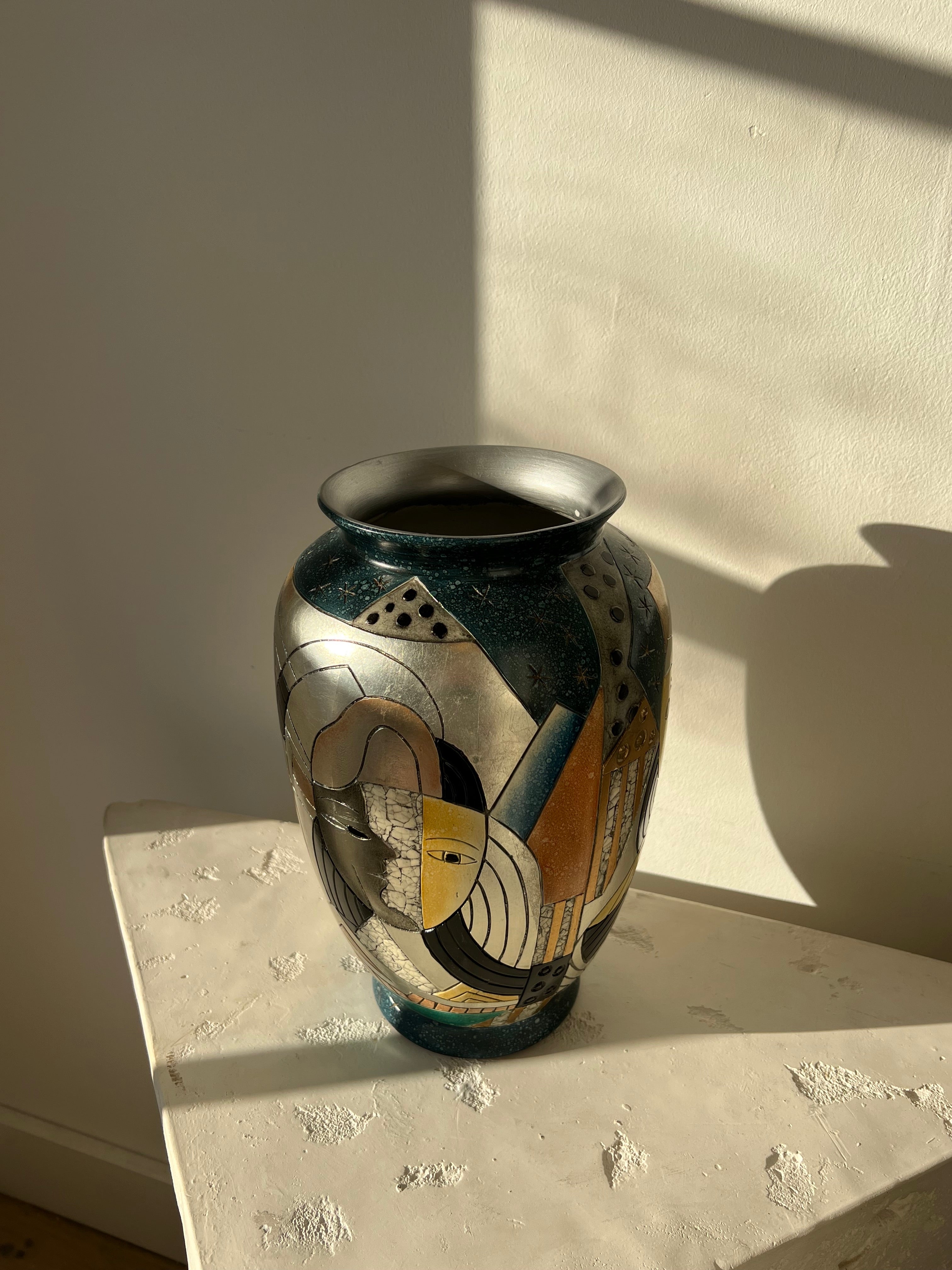 Ceramic Picasso Style Vase