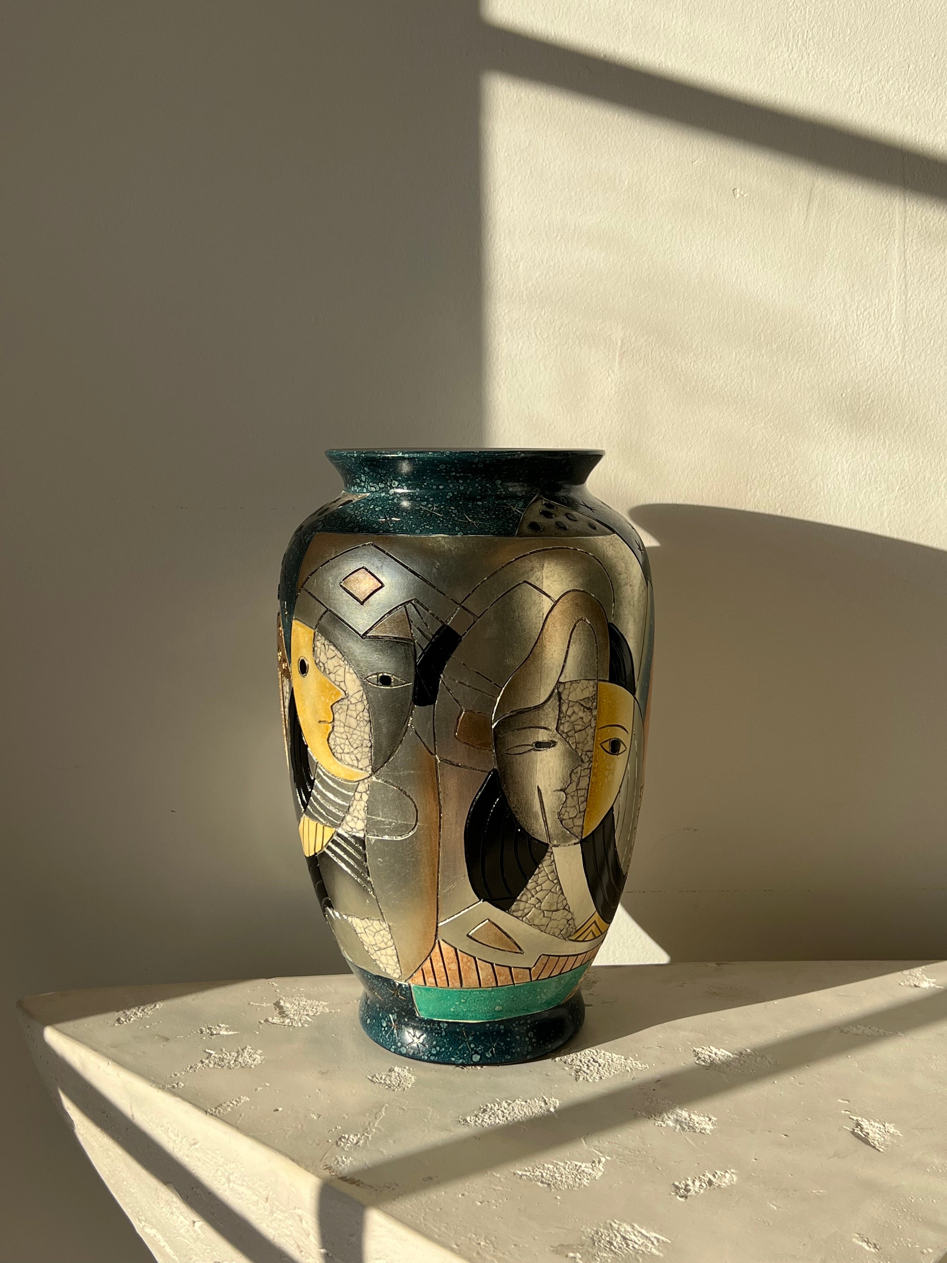 Ceramic Picasso Style Vase