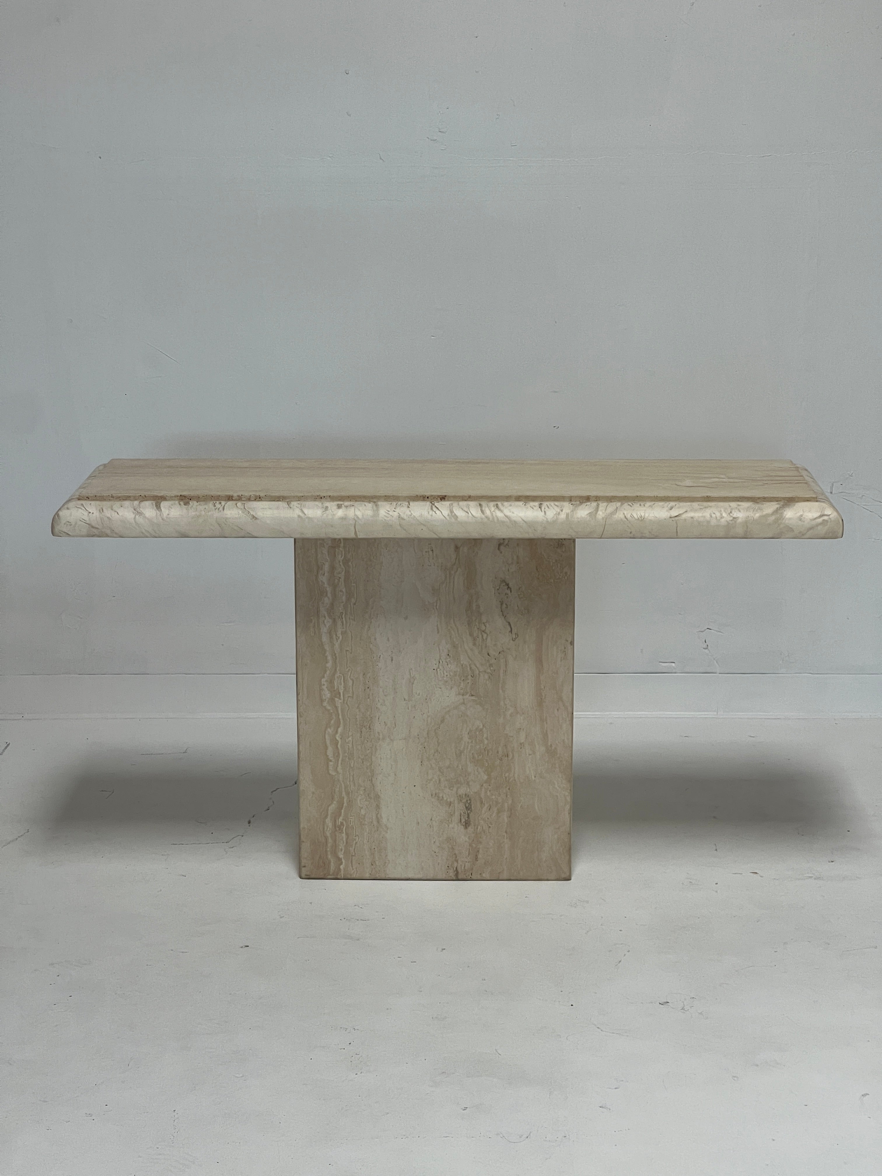 Travertine Console Table