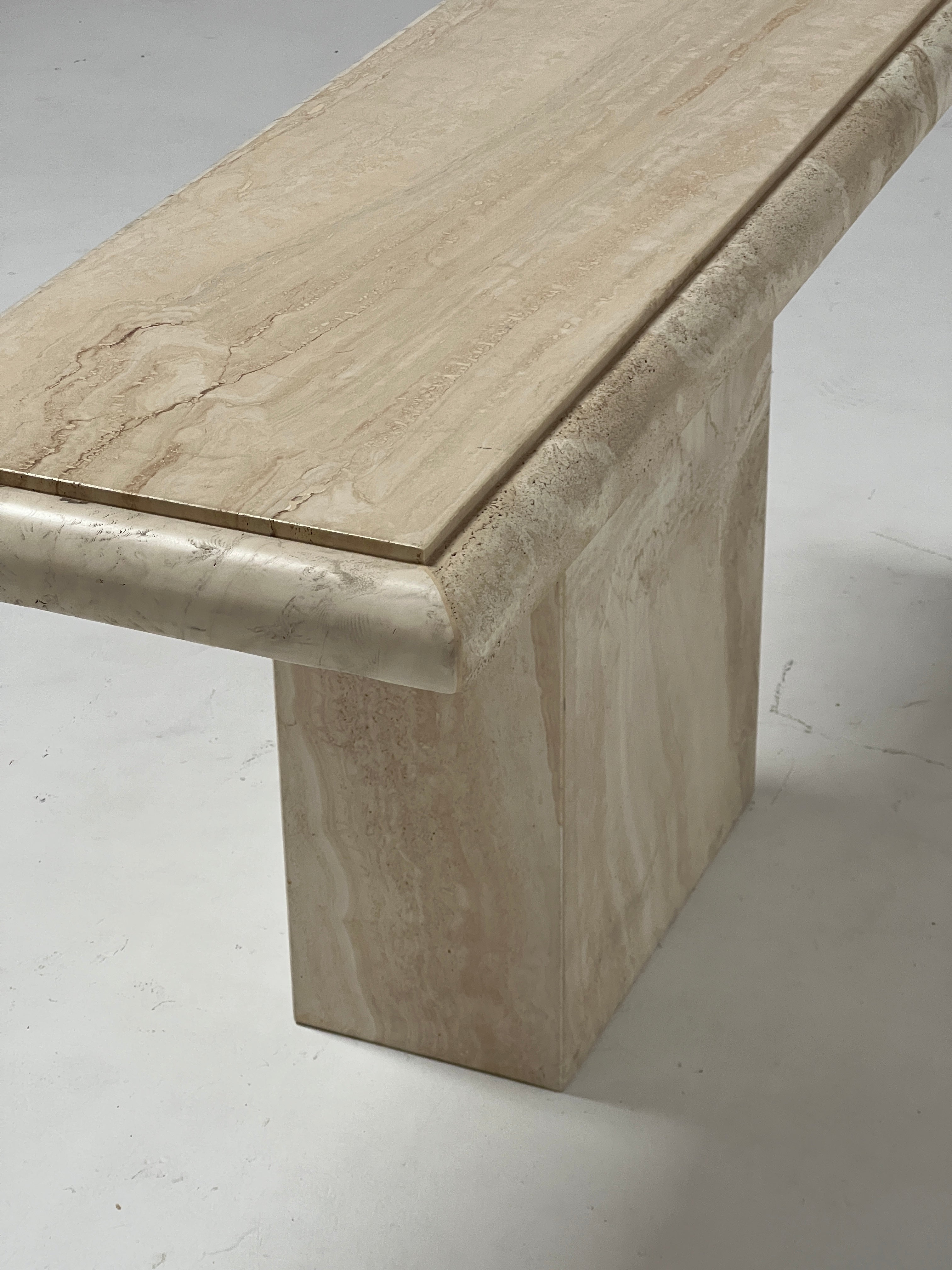 Travertine Console Table