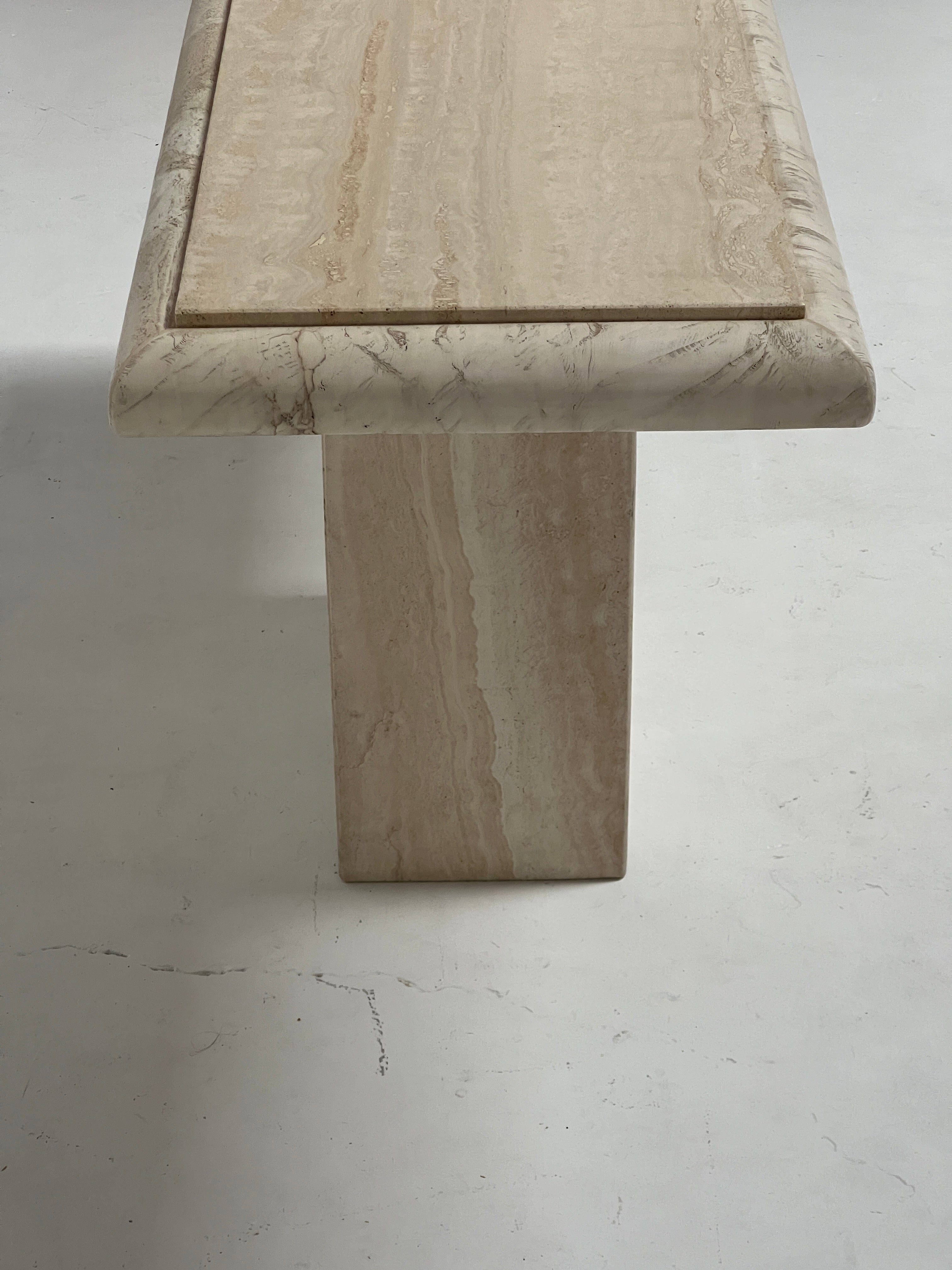 Travertine Console Table