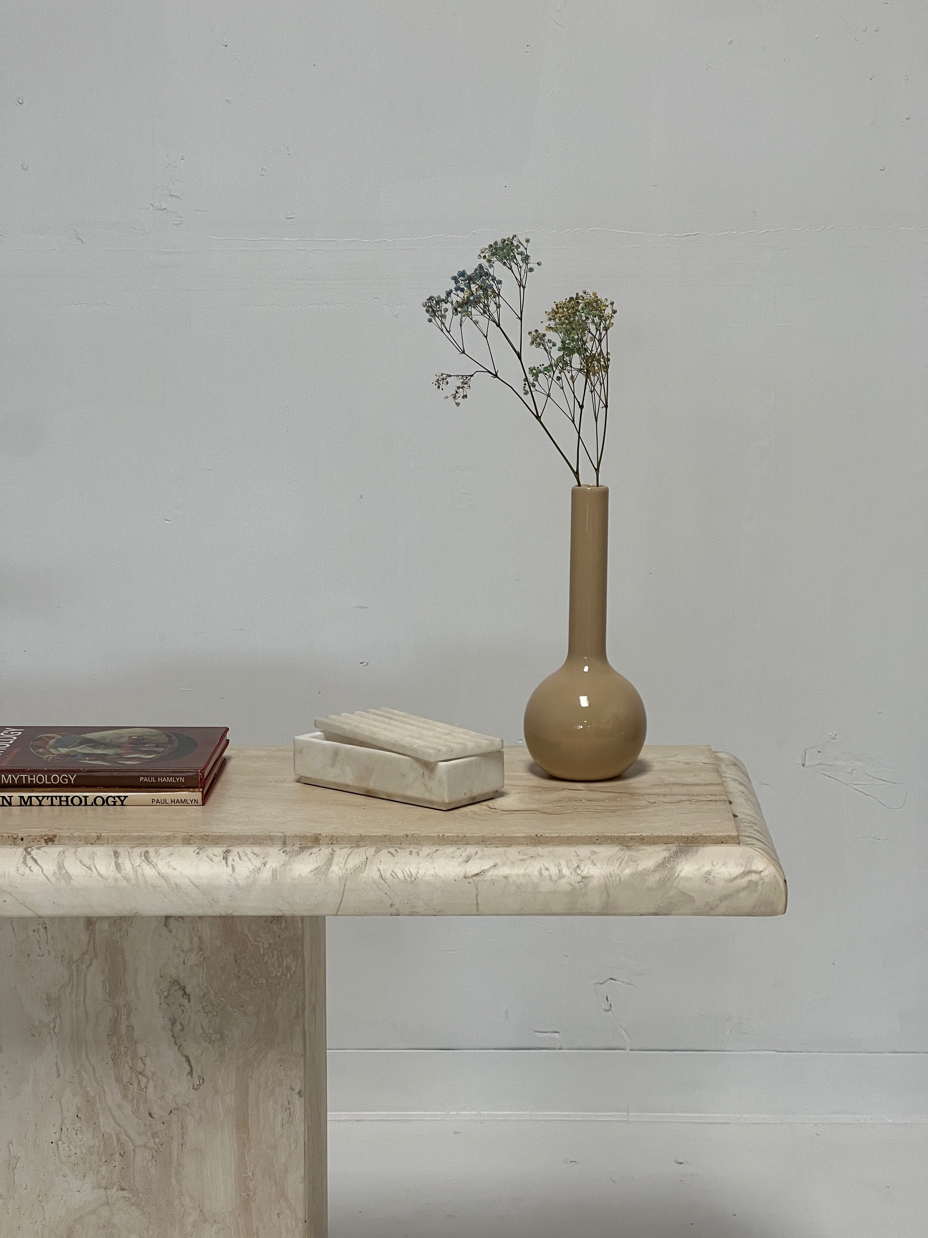 Travertine Console Table