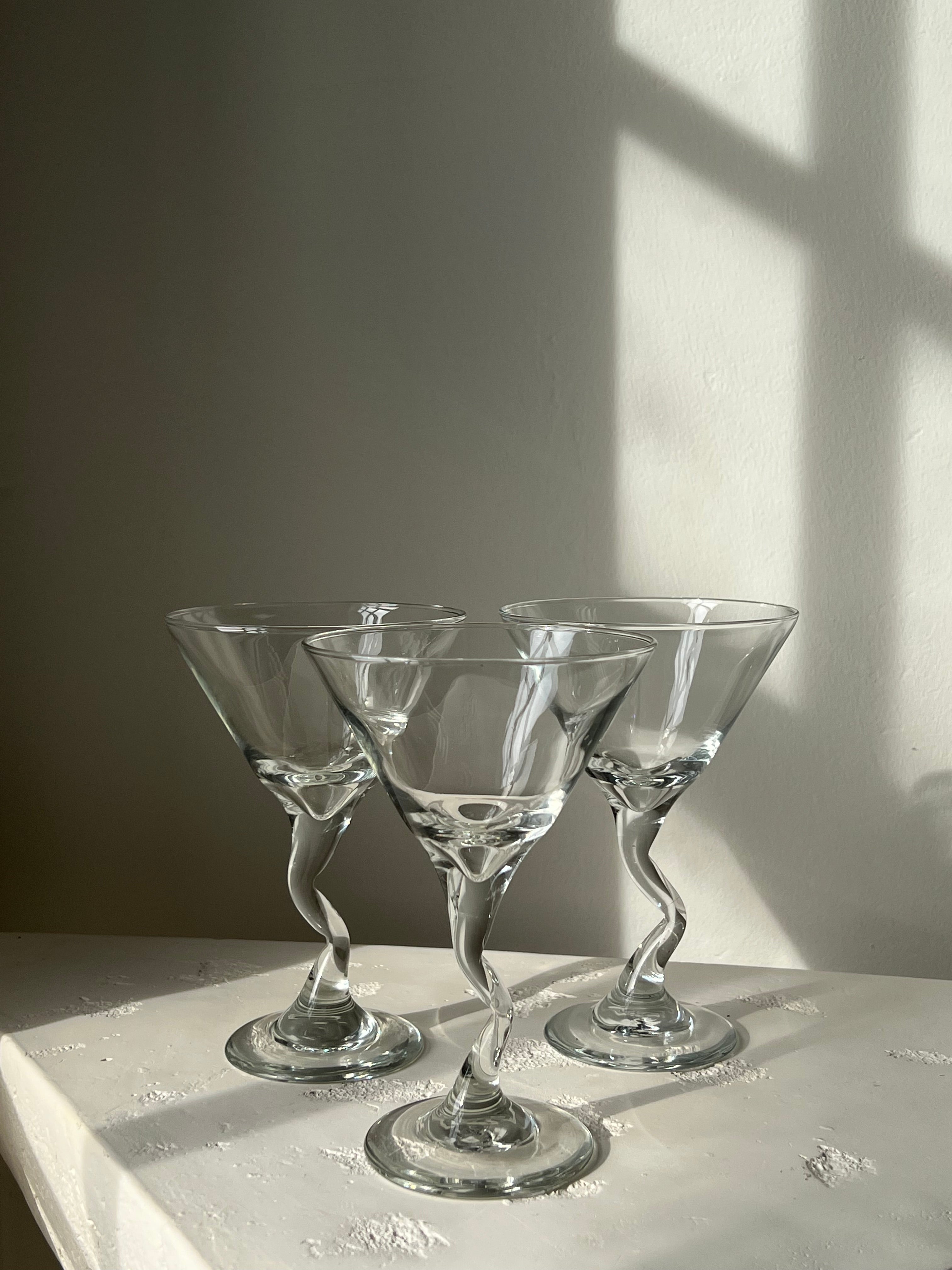 Squiggle Martini Glasses