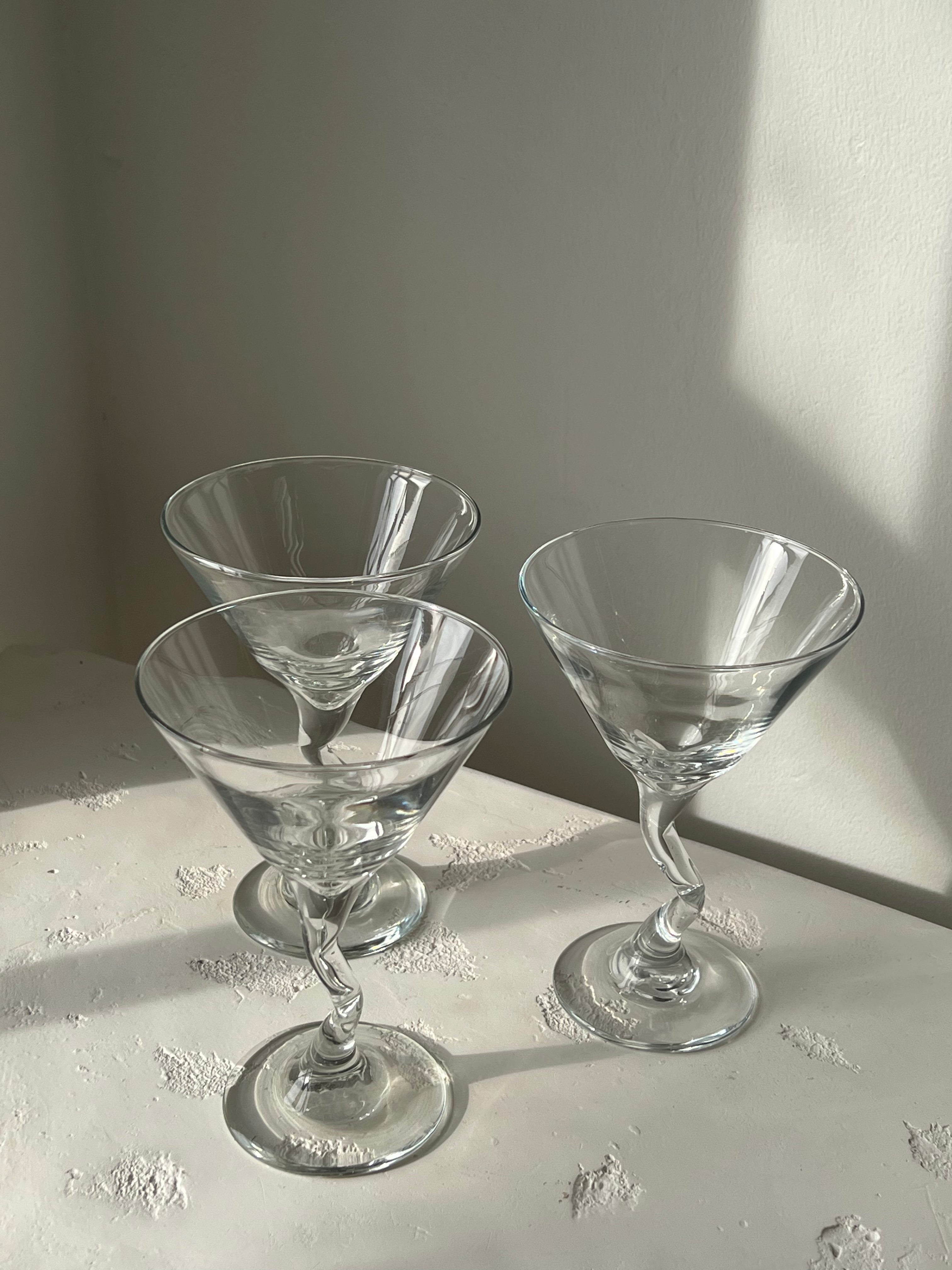 Squiggle Martini Glasses