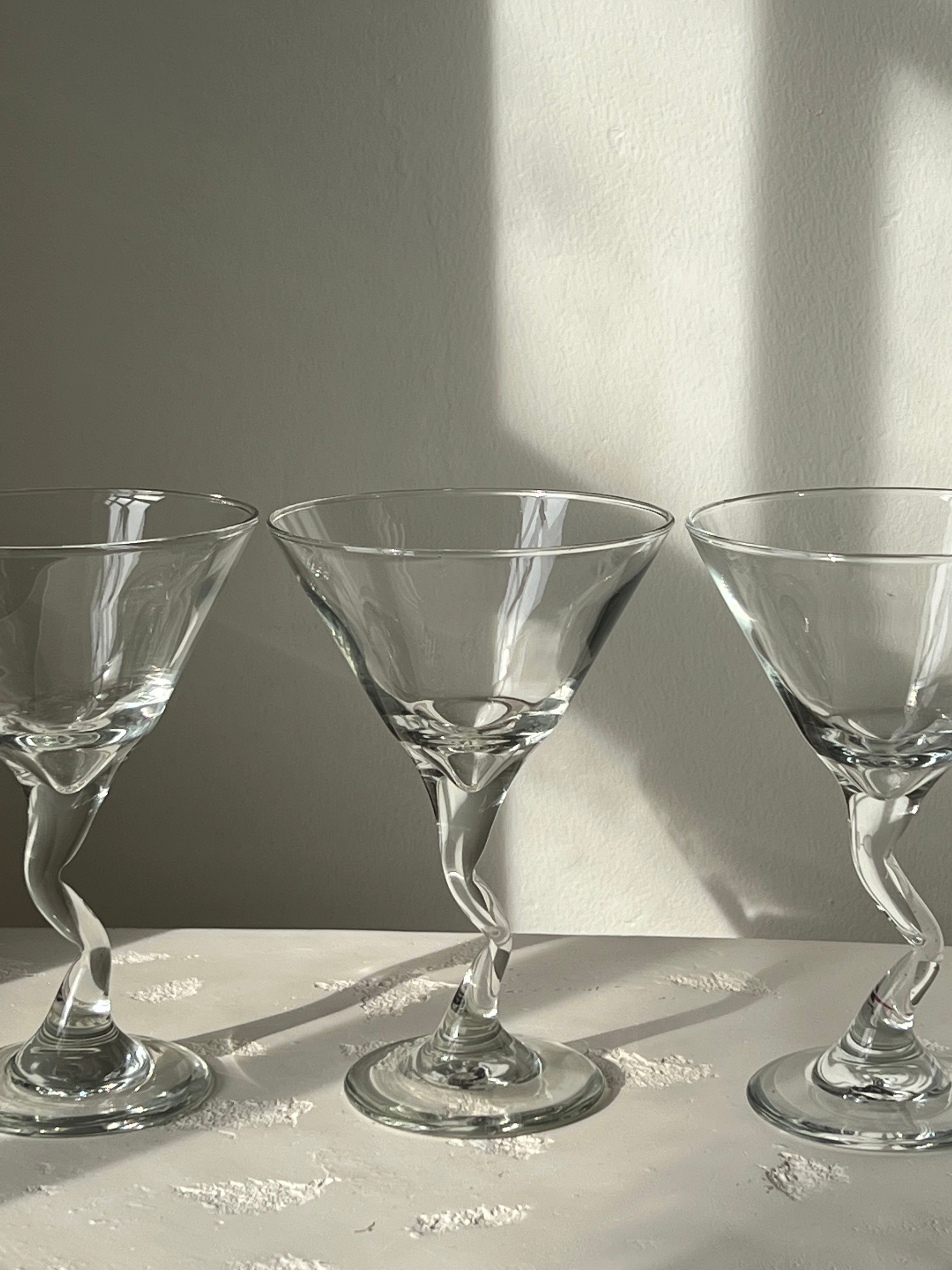 Squiggle Martini Glasses