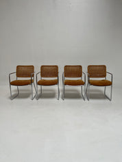 Chrome Upholstered Dining Chairs