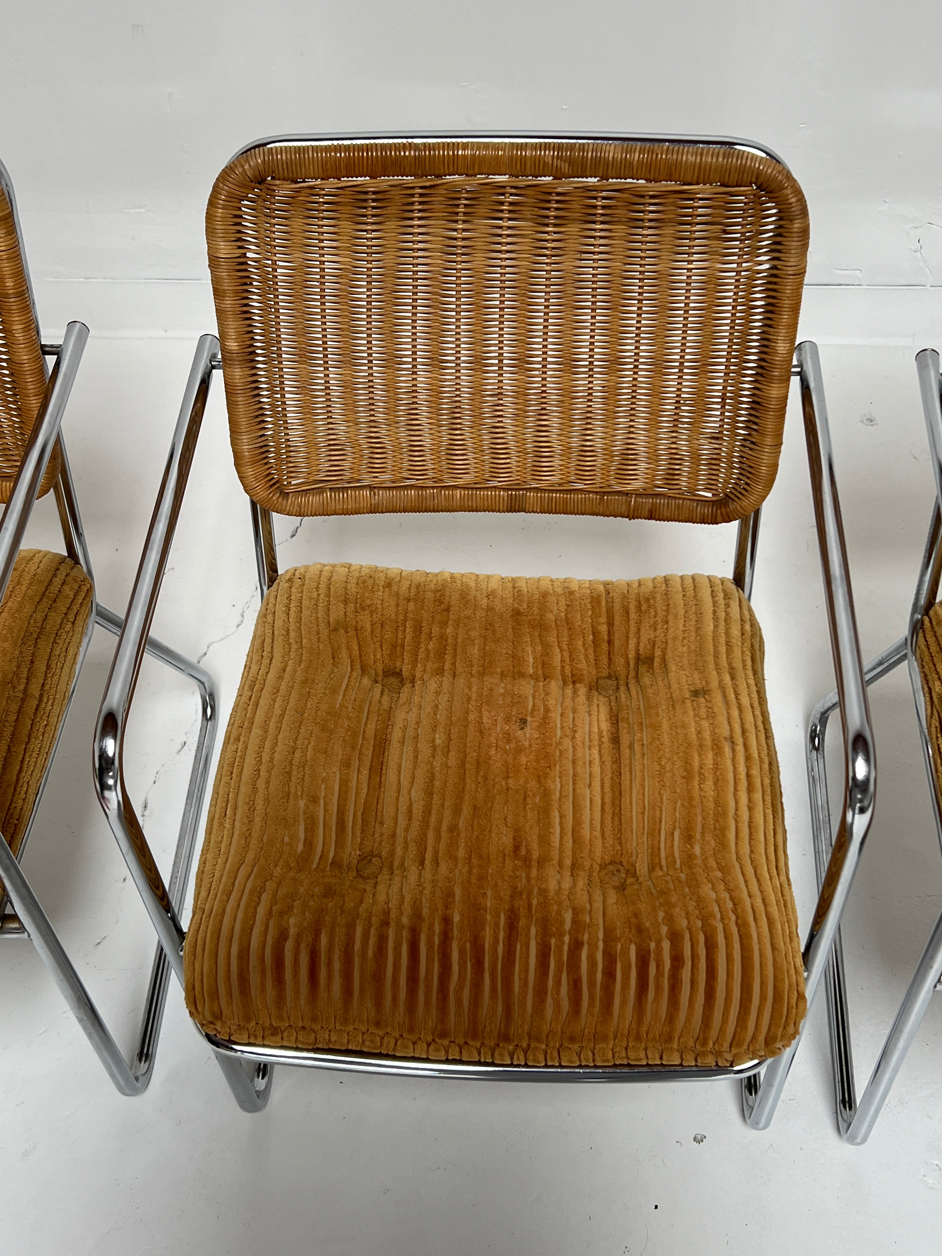 Chrome Upholstered Dining Chairs