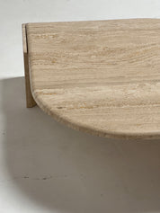 1980s Italian Travertine Coffee Table by Roche Bobois