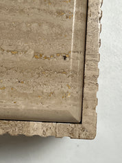 1980s Italian Travertine Coffee Table by Roche Bobois