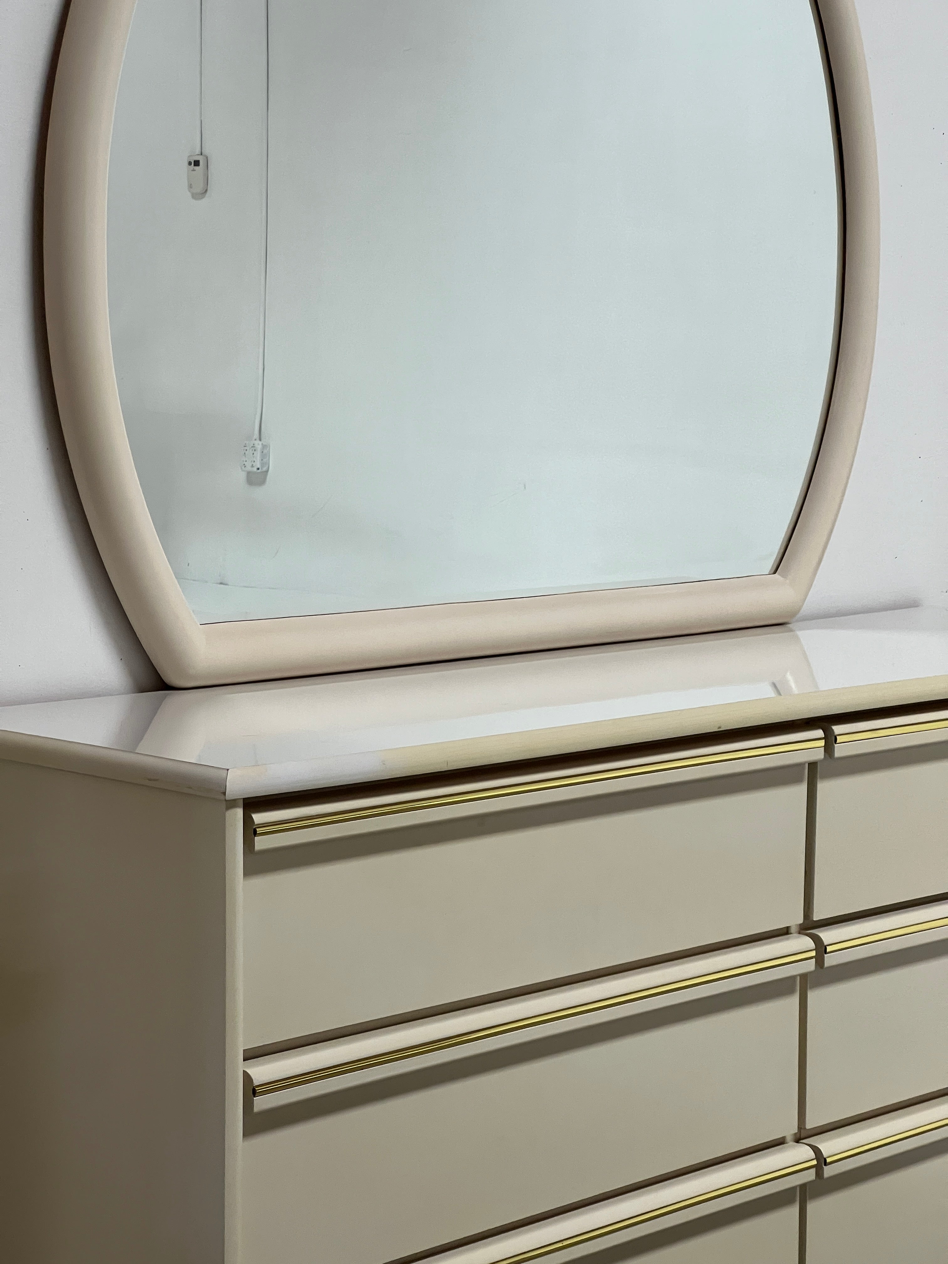 Lowboy Dresser with Mirror by Lane