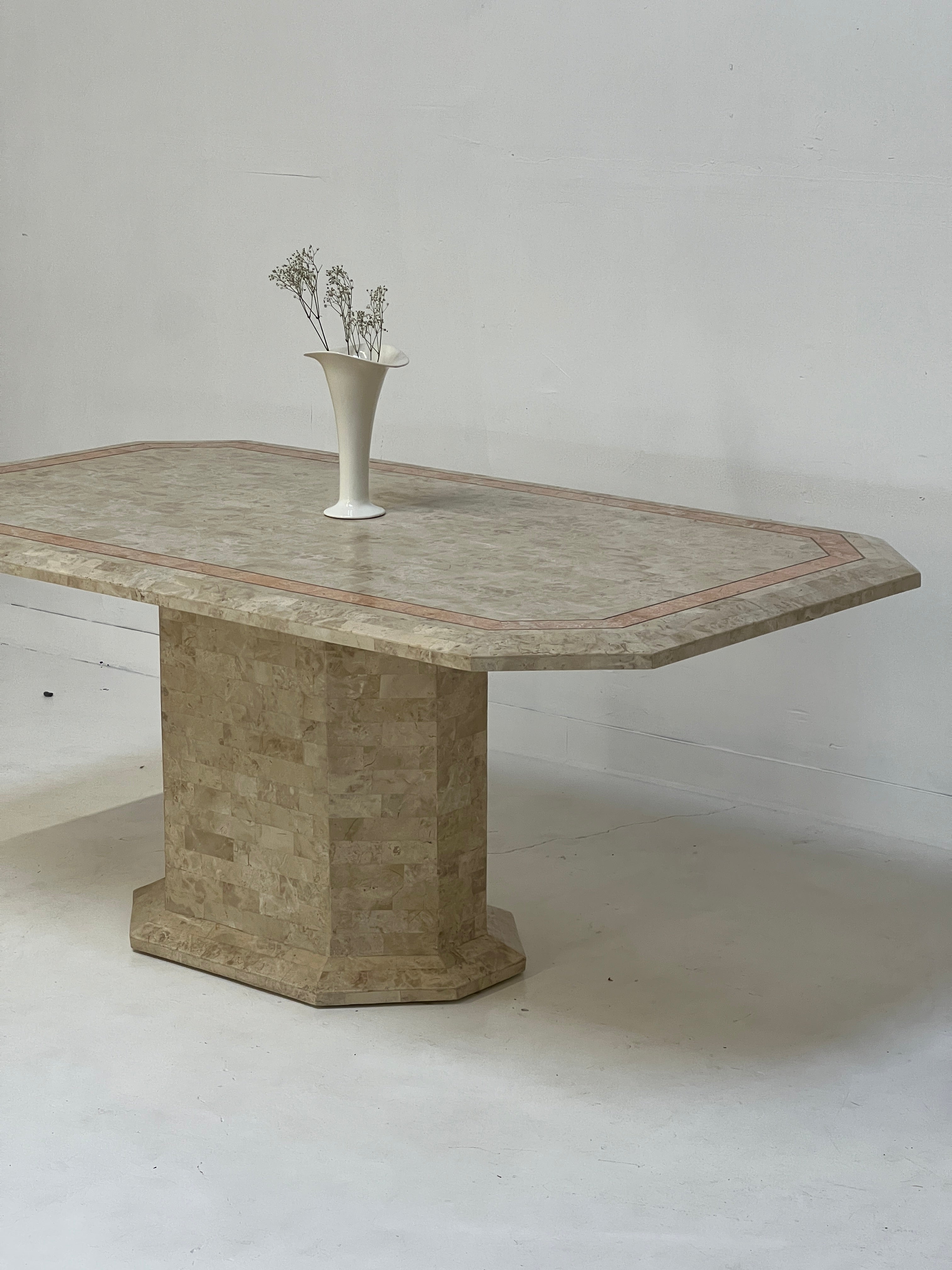 Maitland Smith Style Tessellated Stone Dining Table