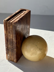 Italian Marble Alabaster Bookends