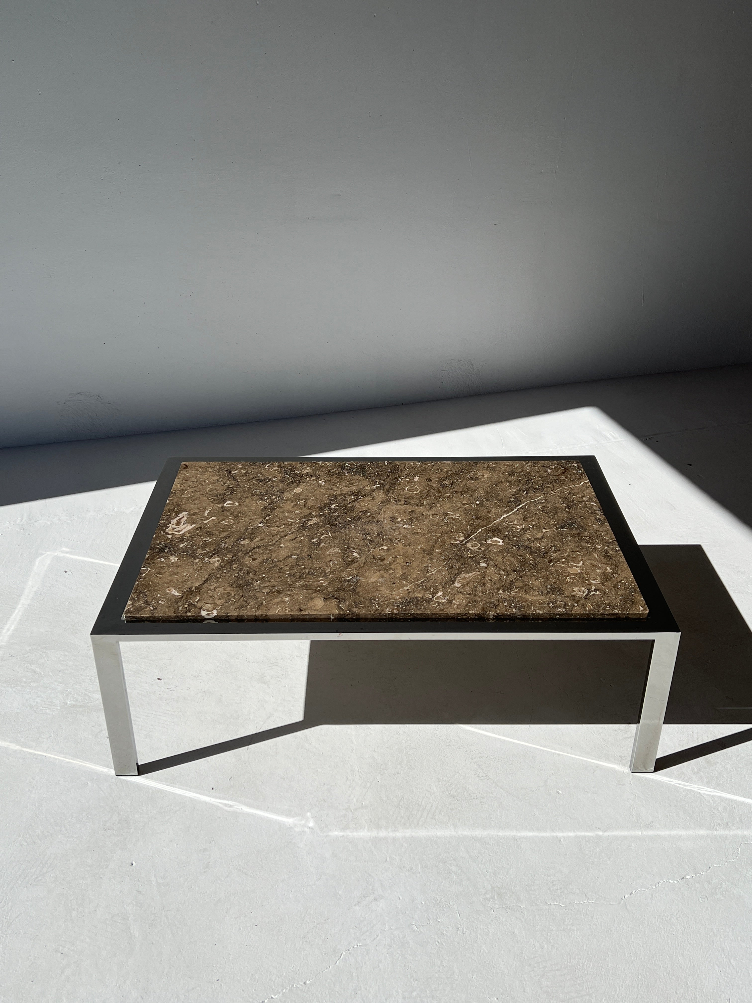 Marble and Chrome Coffee Table