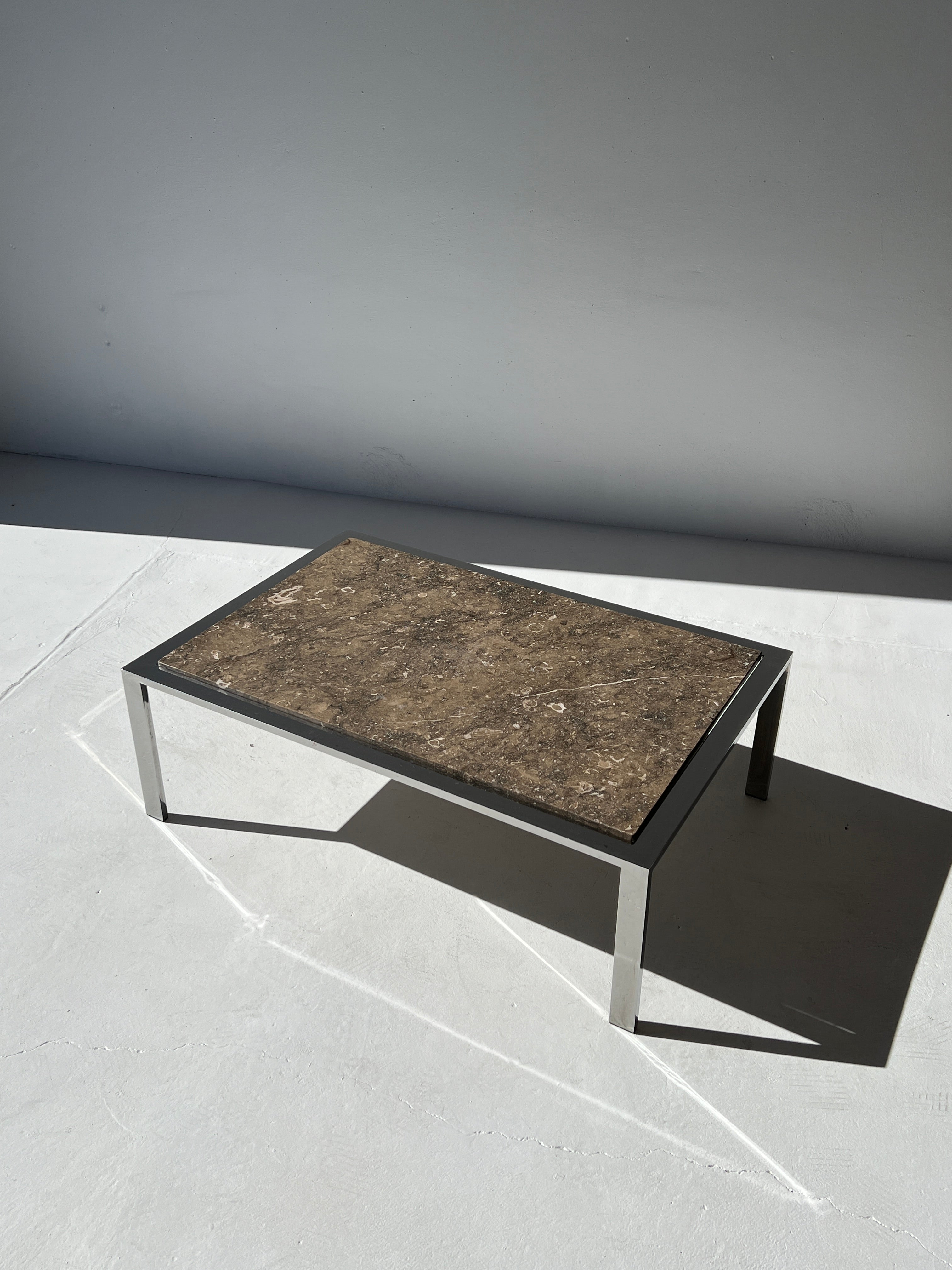 Marble and Chrome Coffee Table