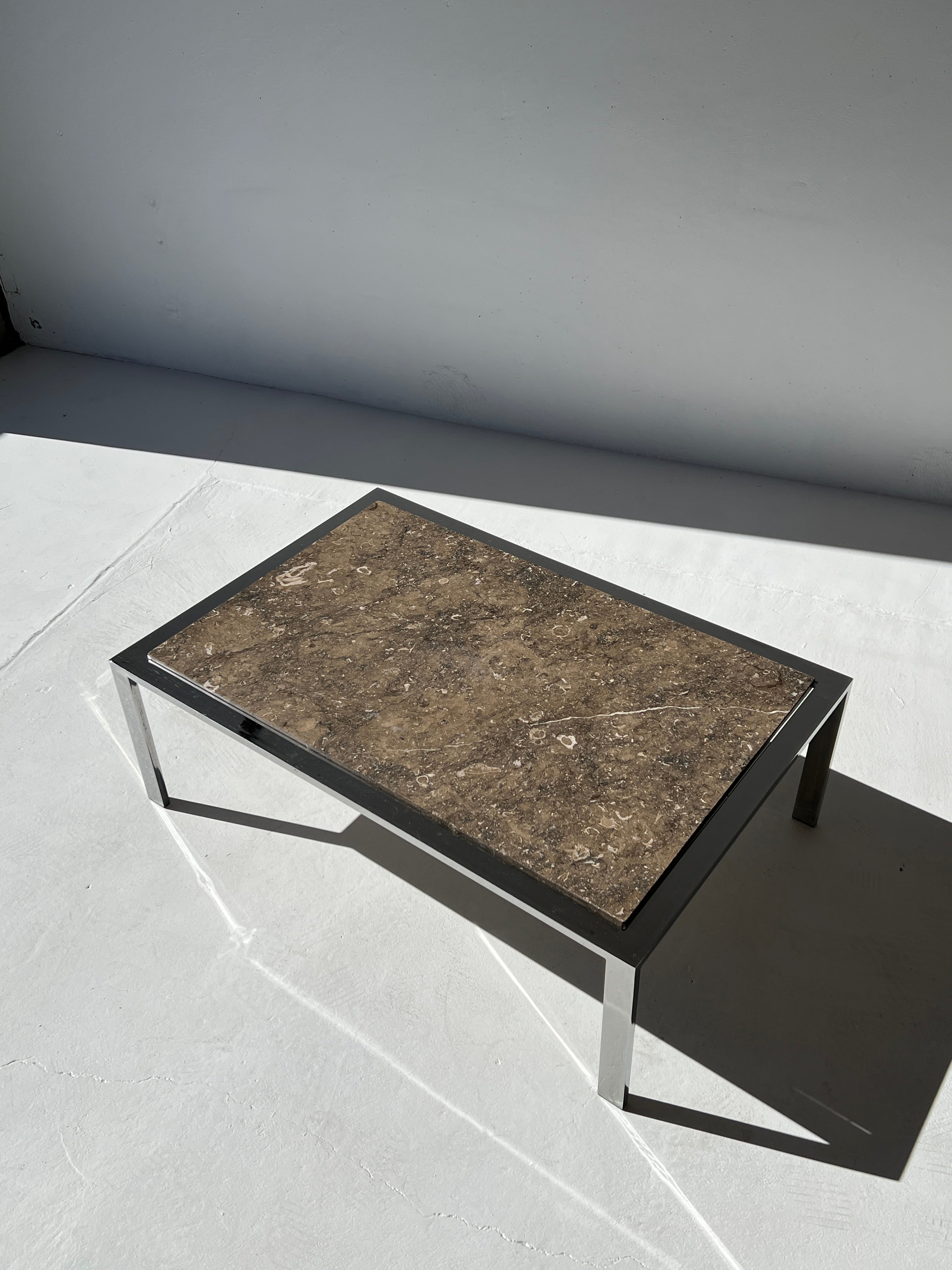 Marble and Chrome Coffee Table