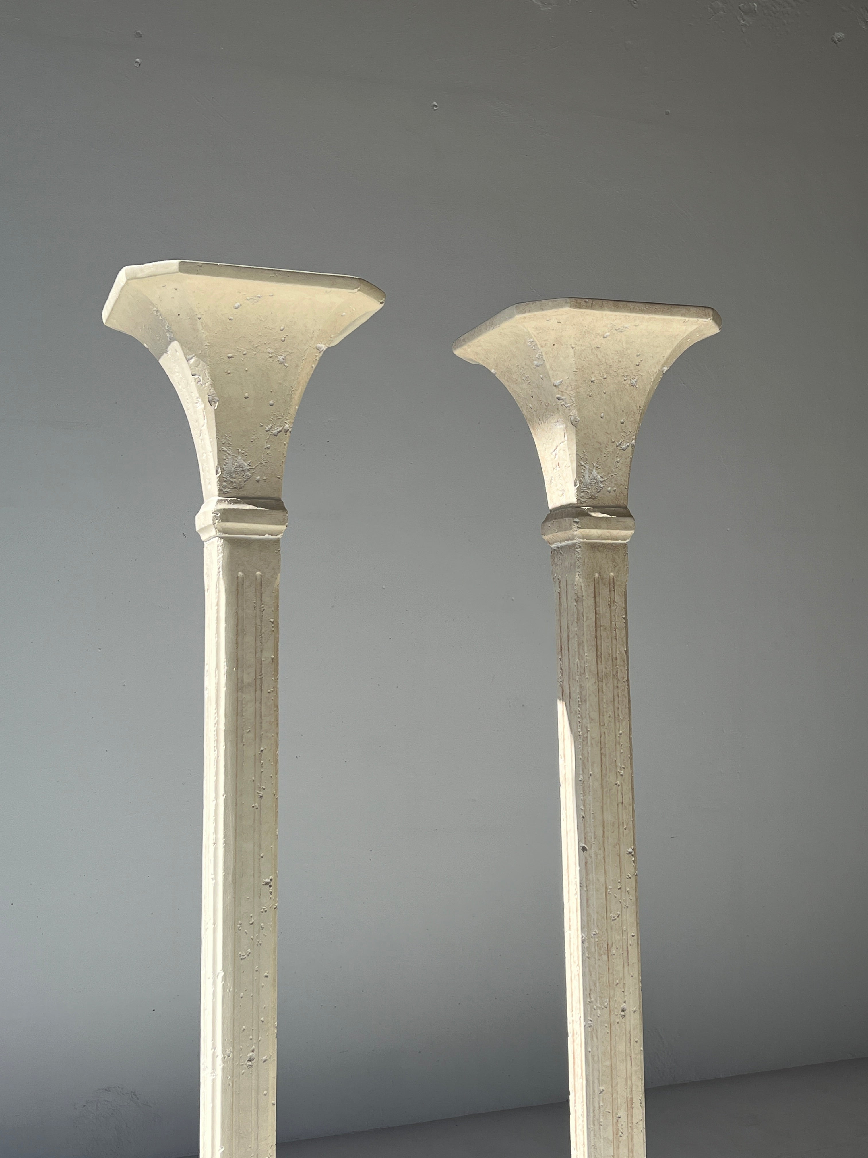 Plaster Torchiere Floor Lamp