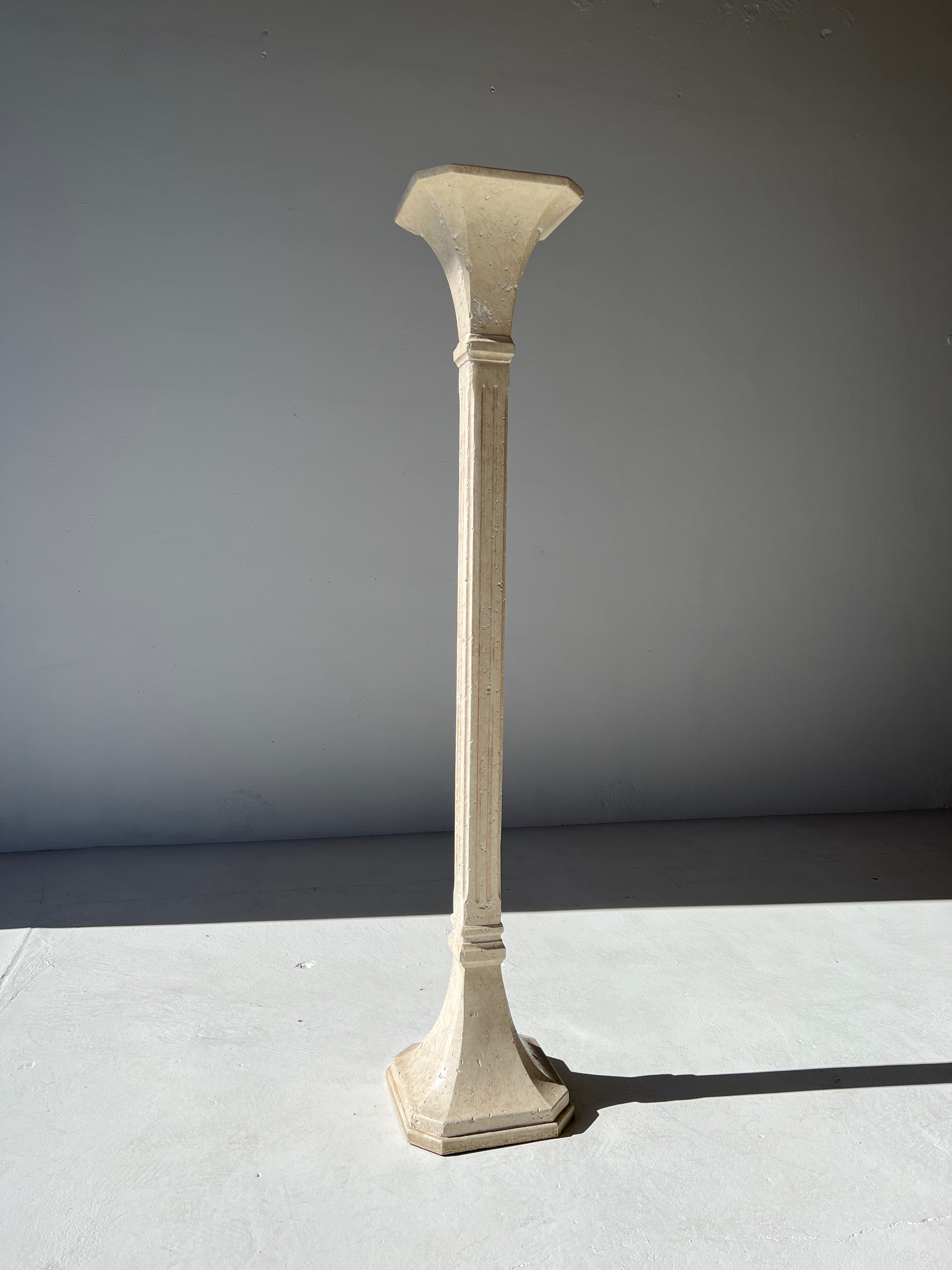 Plaster Torchiere Floor Lamp