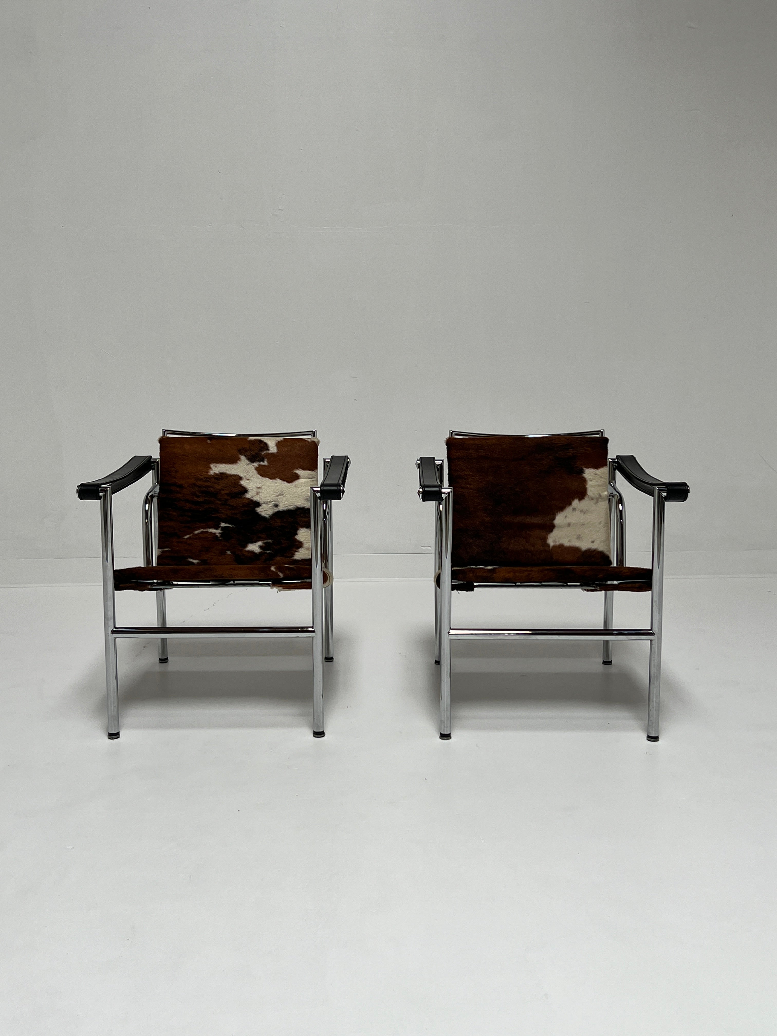 Lc1 Cowhide Sling Chairs by Design Within Reach